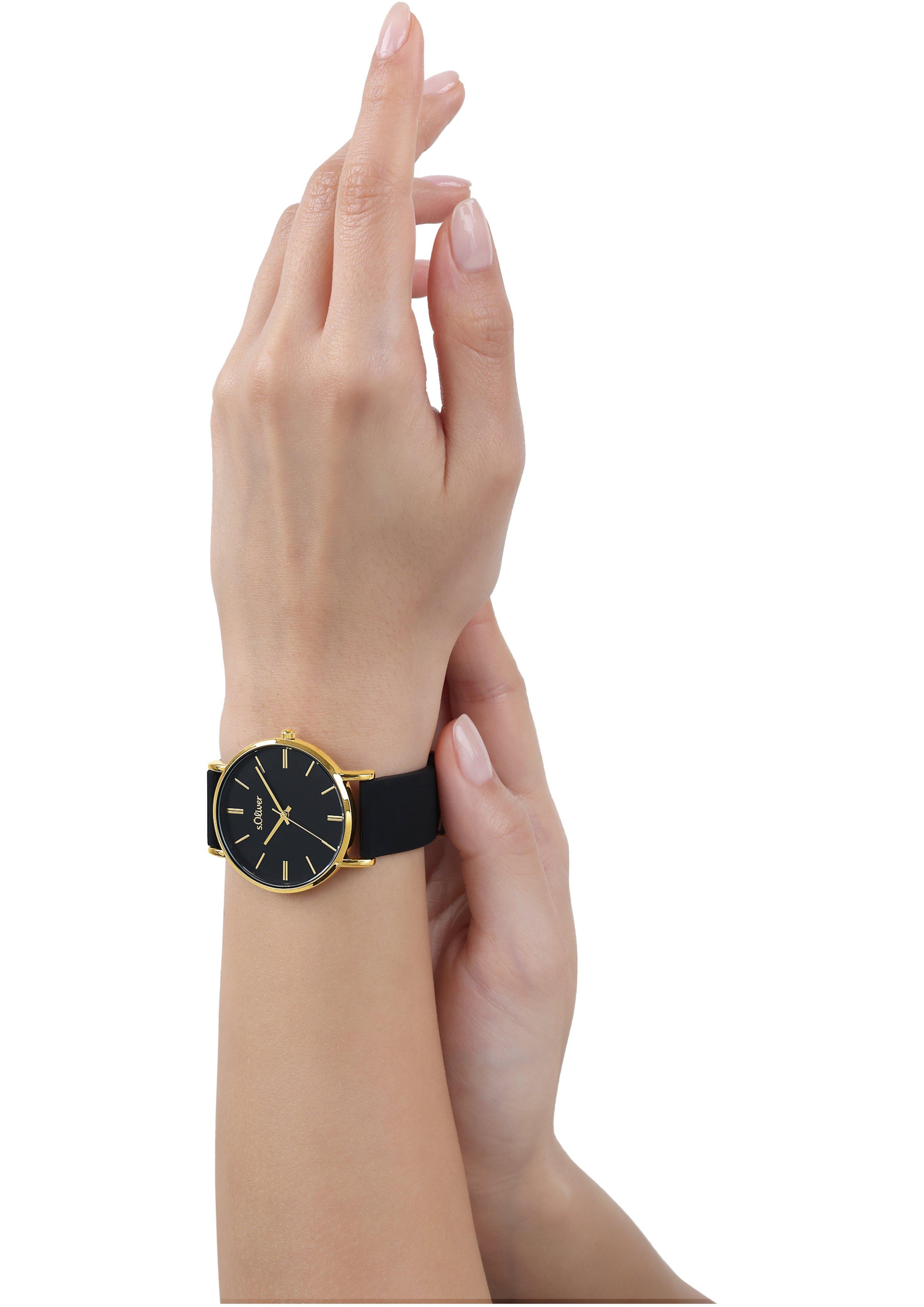 s.Oliver Armbanduhr mit Silikonband