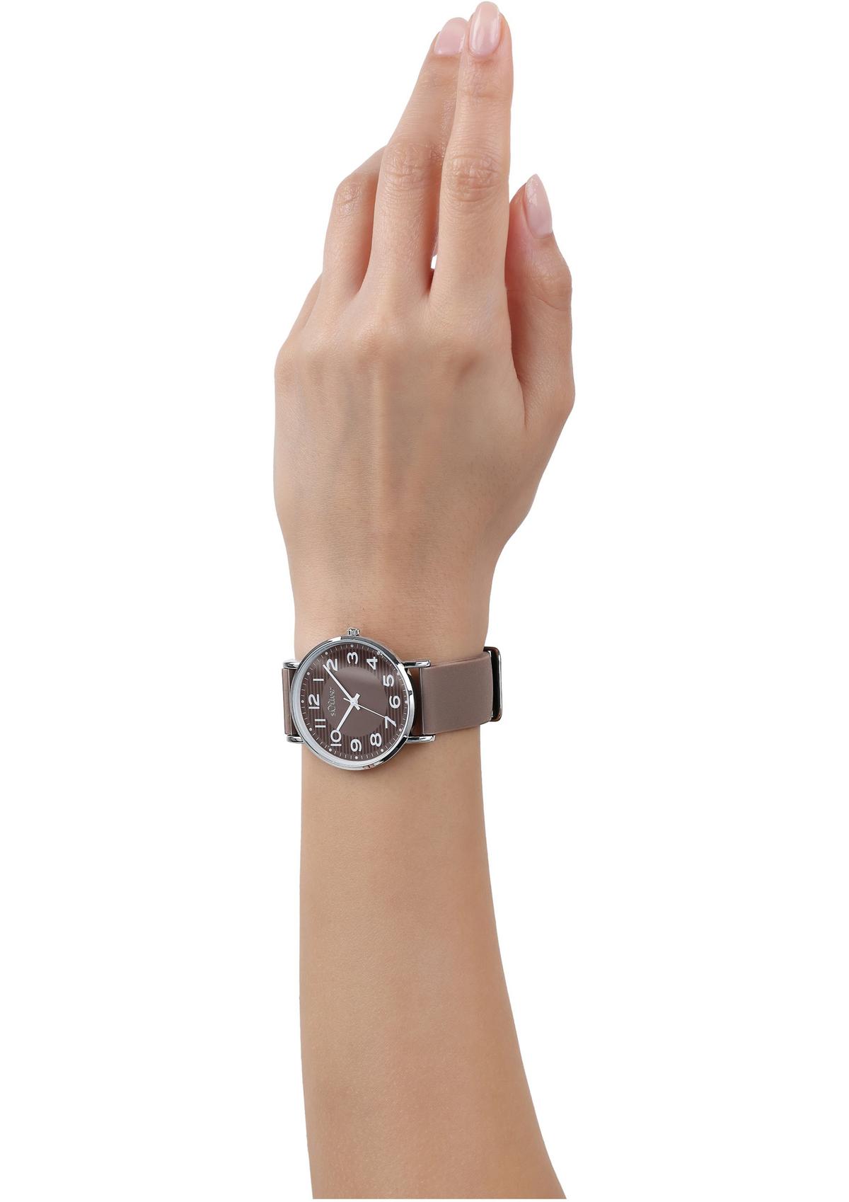 s.Oliver Stainless Steel: Armbanduhr mit Silikonband
