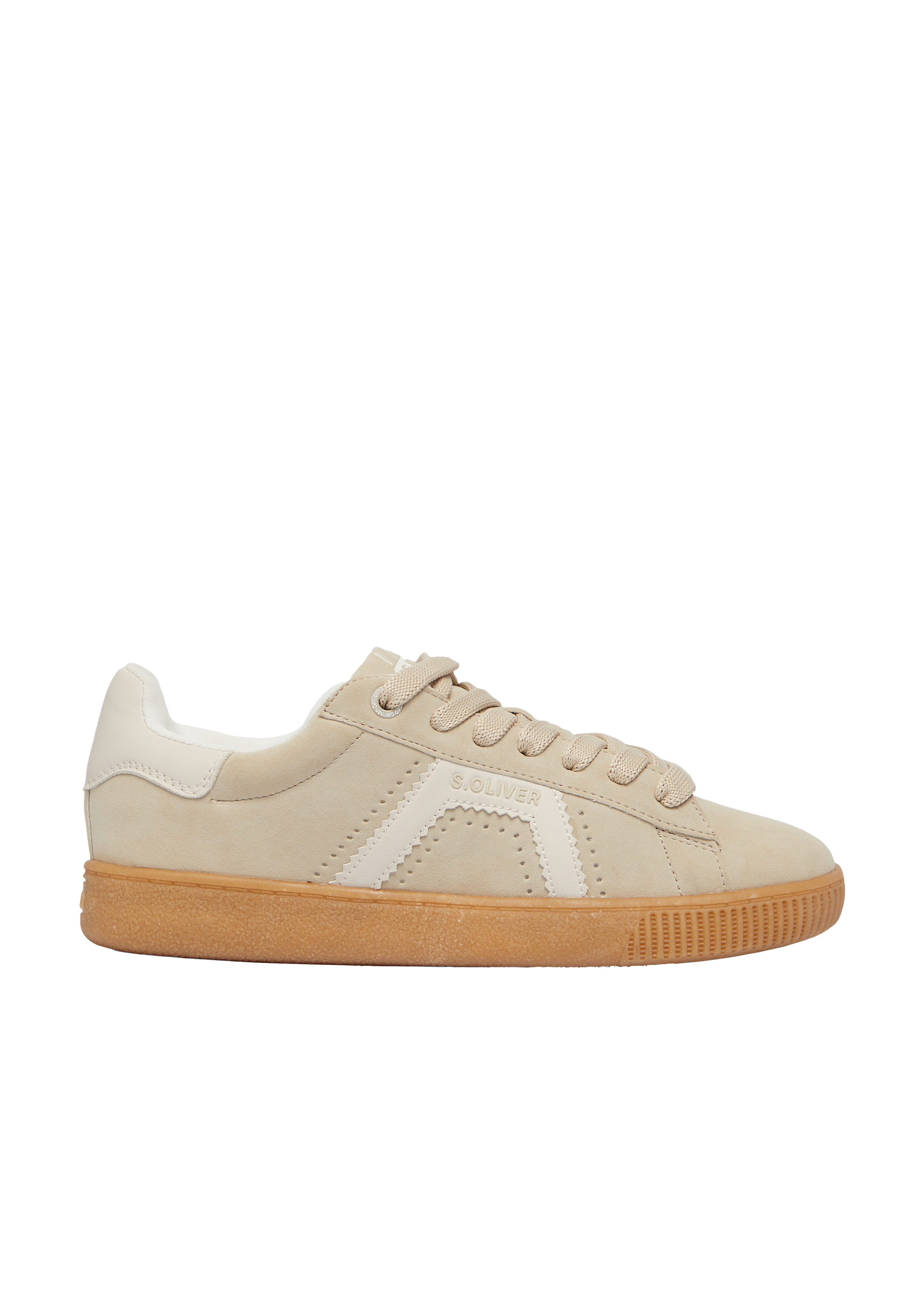 Sneaker in Bicolour-Optik Beige