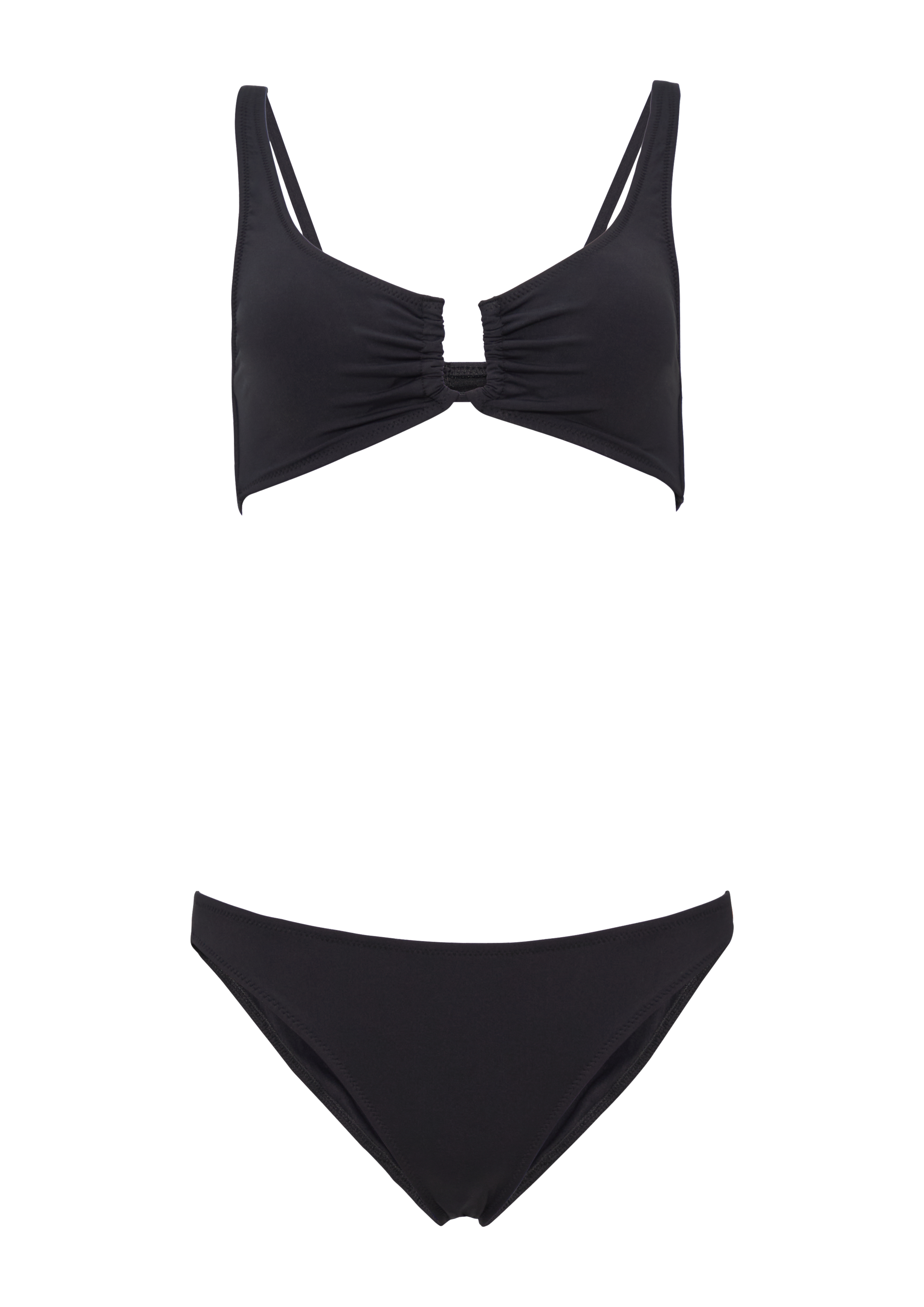 Unifarbener Bustier-Bikini