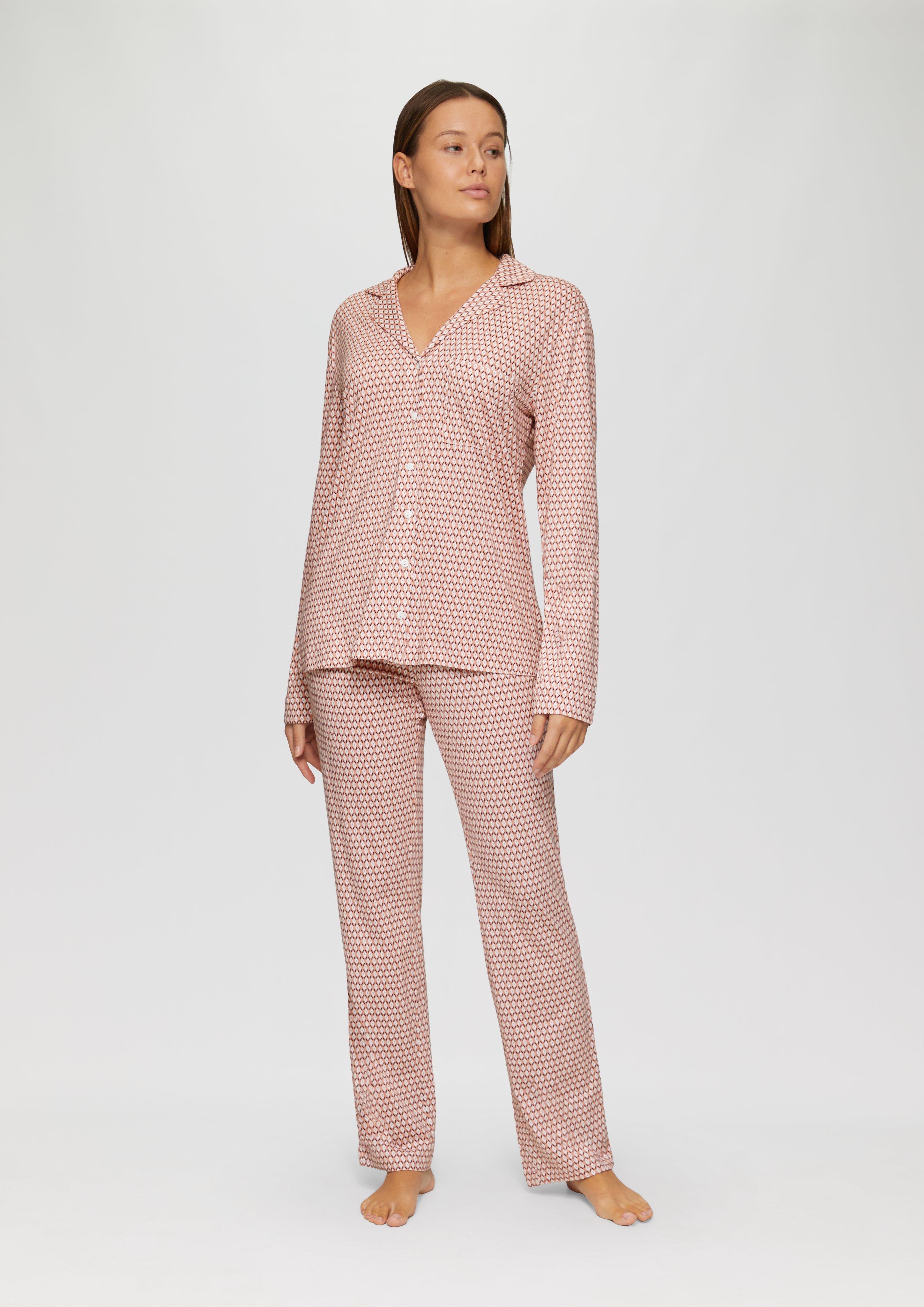 S.Oliver Pyjama mit All-over-Print