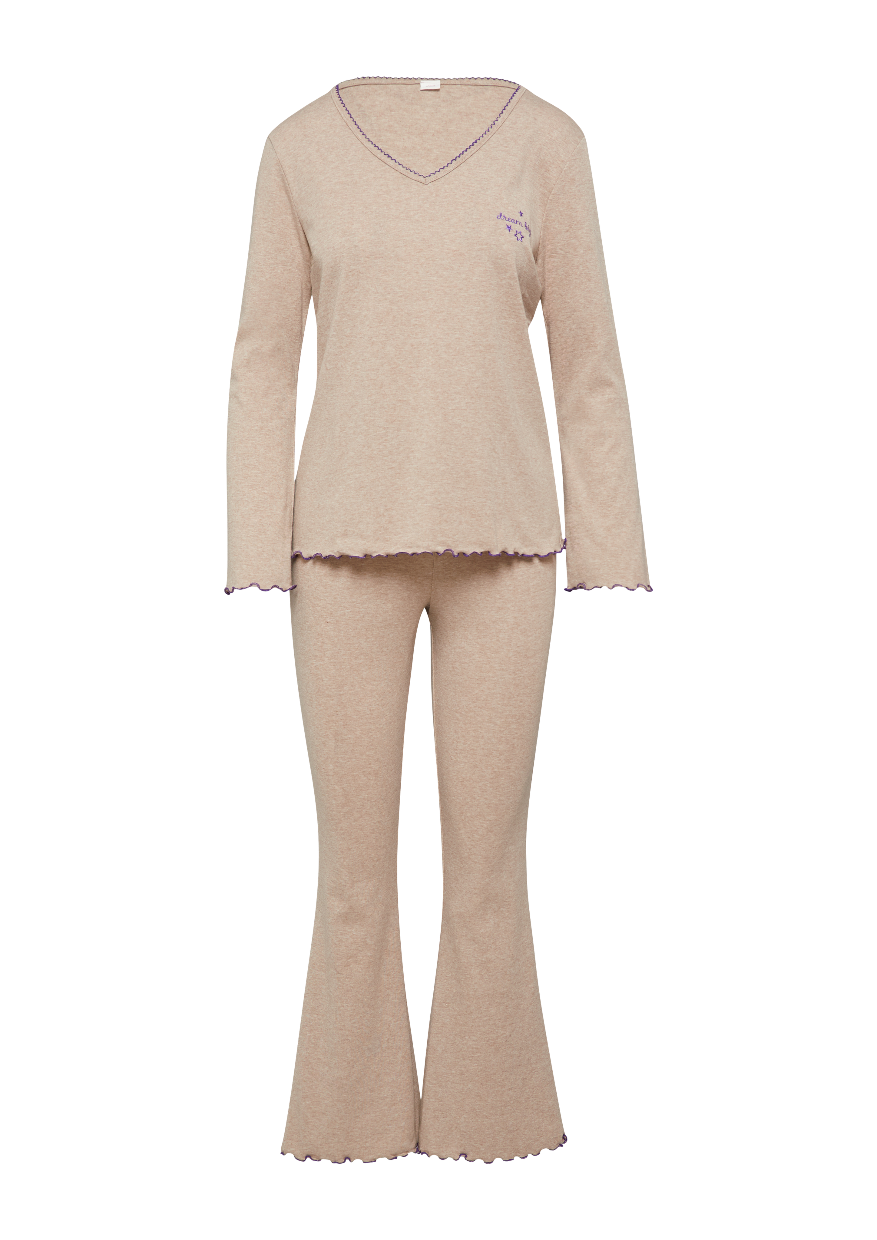 Bequemer Pyjama mit Babylock-Saum