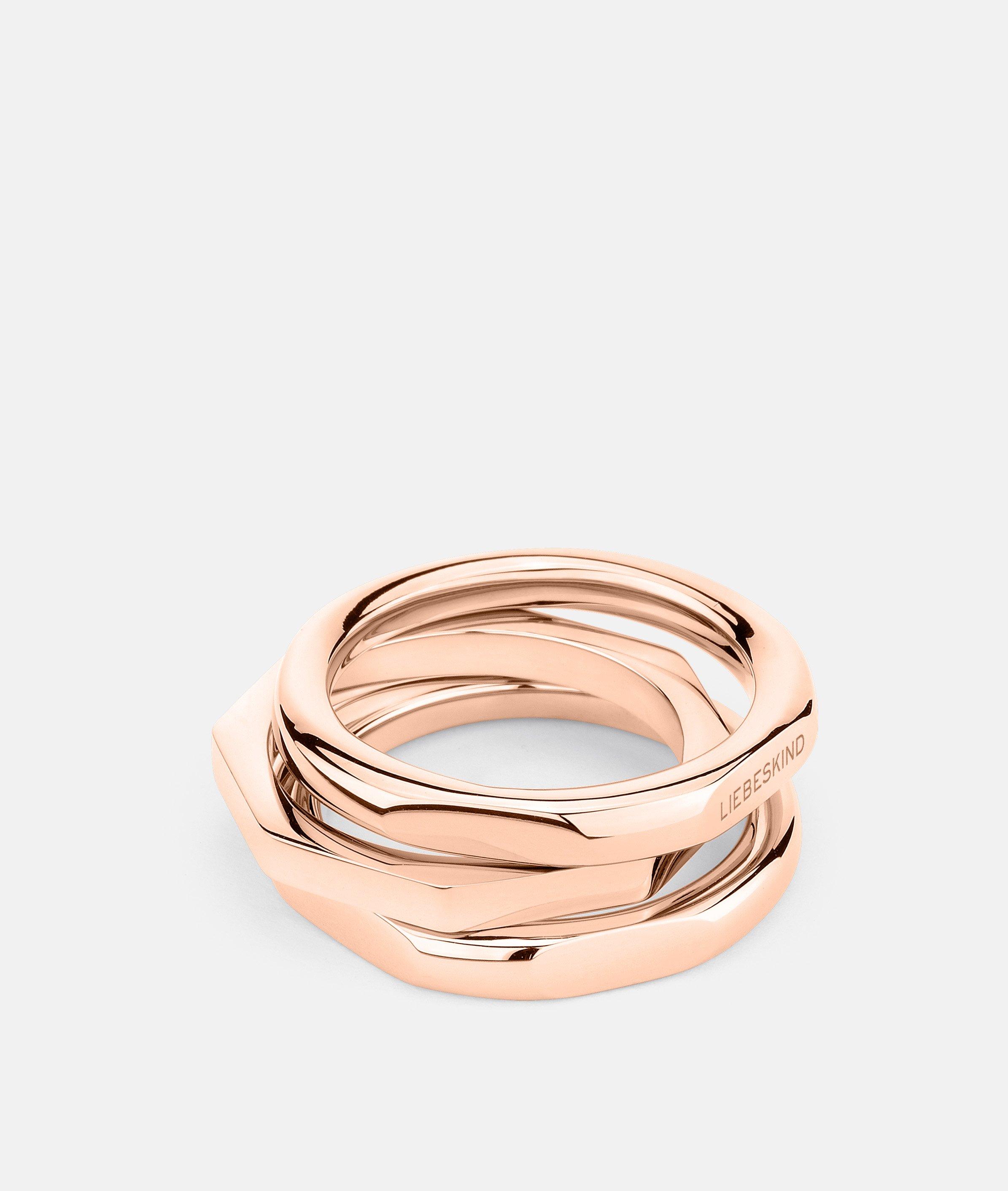 Liebeskind Berlin - Ring im eckigen Design -  rosé