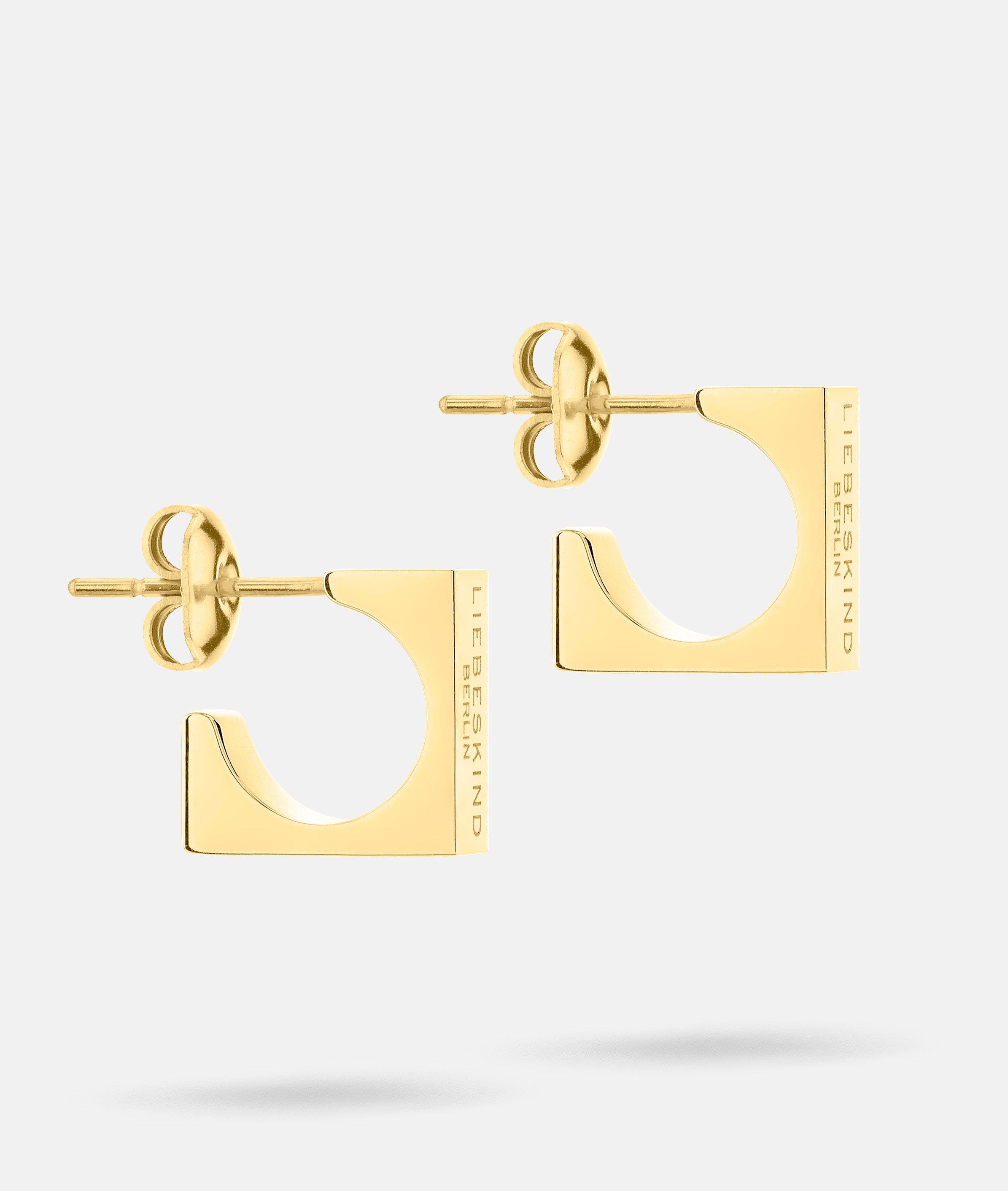 Thumbnail - Liebeskind Berlin - Creole mit eckigem Design und Logoprägung -  Gold