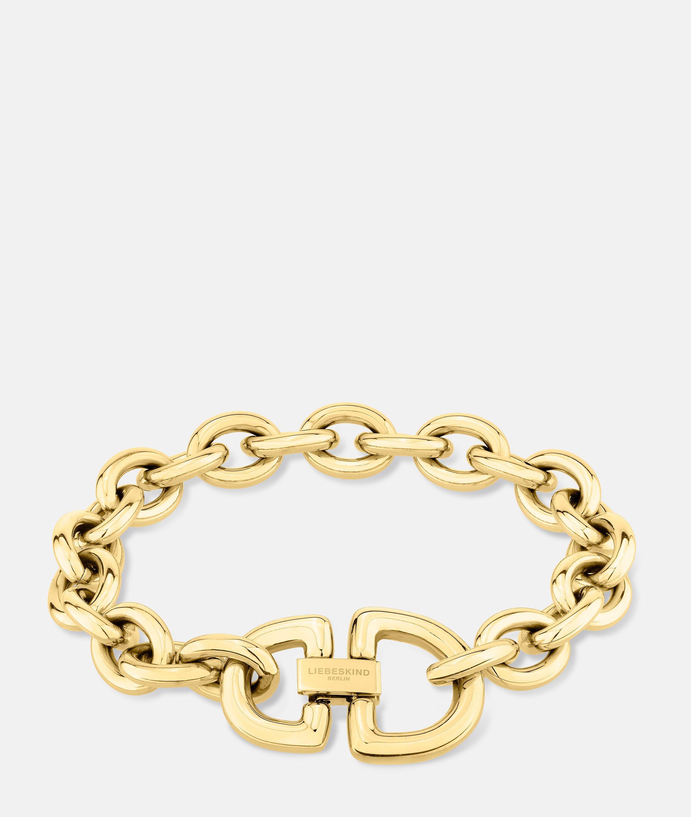 Liebeskind Berlin - Armband mit Links und auffälligem Verschluss -  Gold