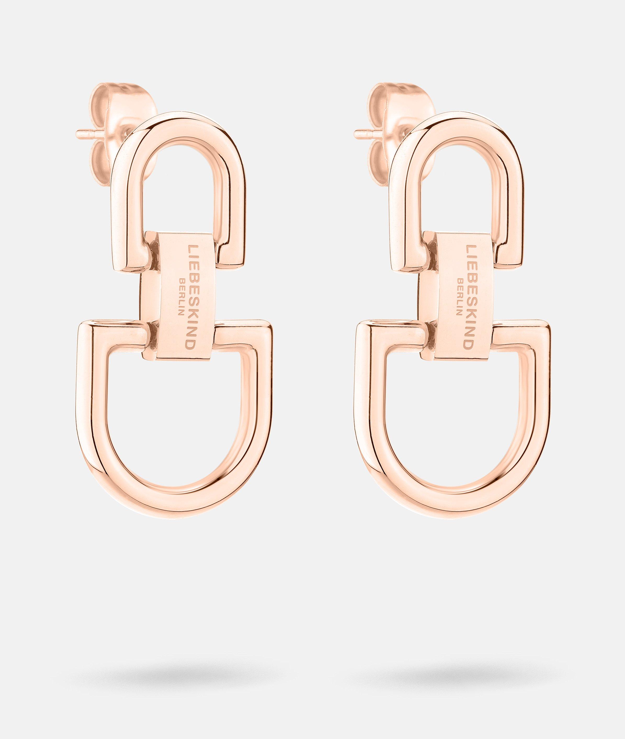 Liebeskind Berlin - Ohrstecker mit auffälligem Design -  rosé