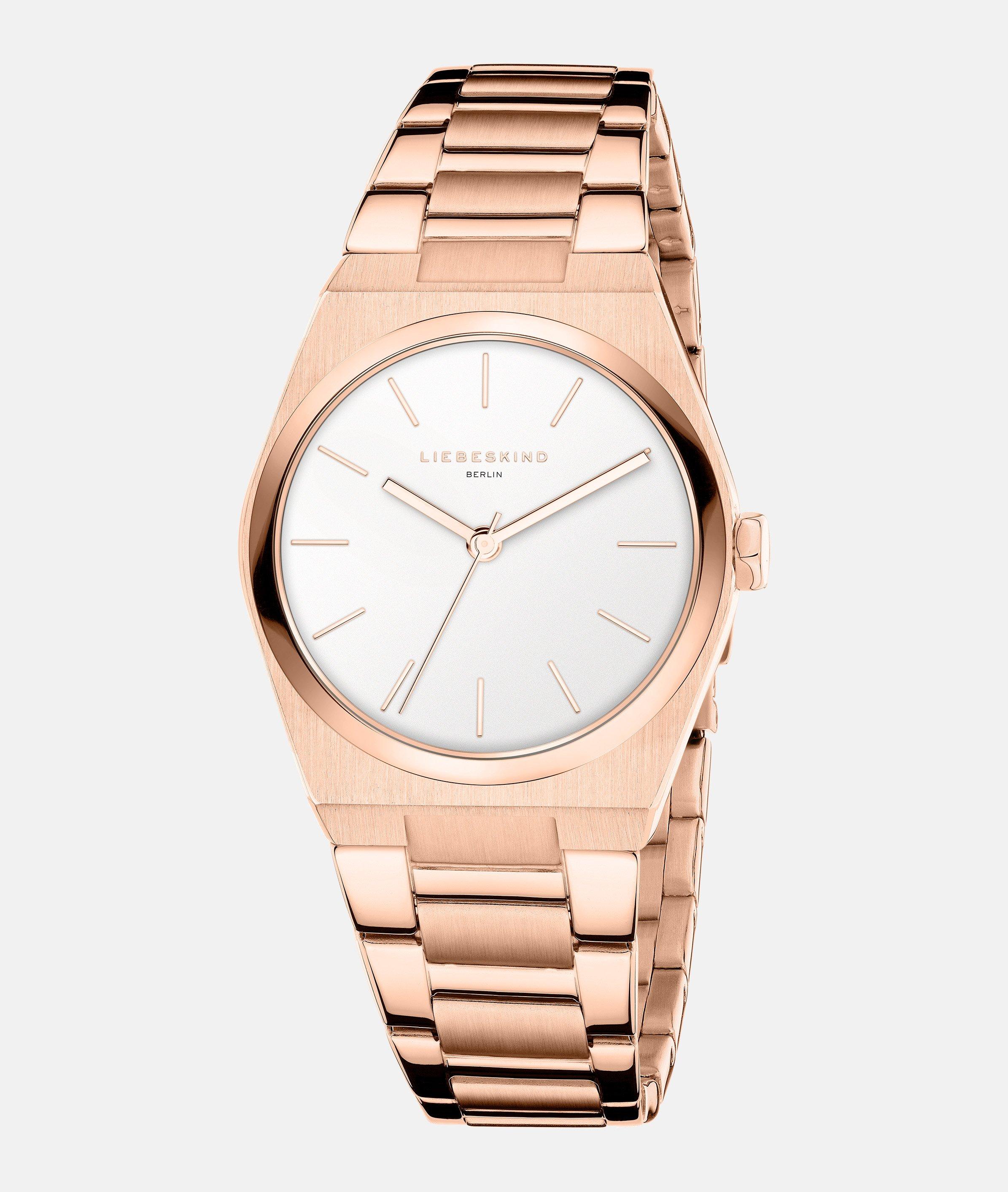 Uhr in rosé & gold