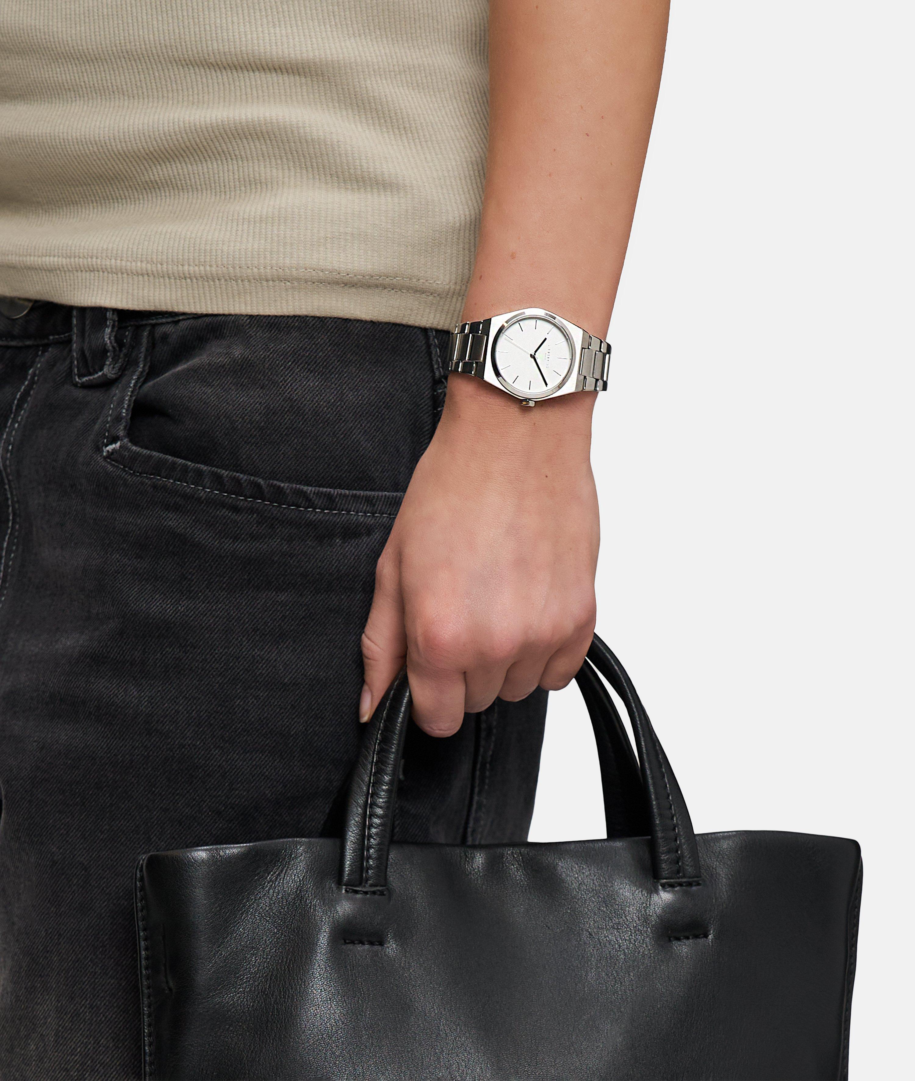 Uhr in silber & gold