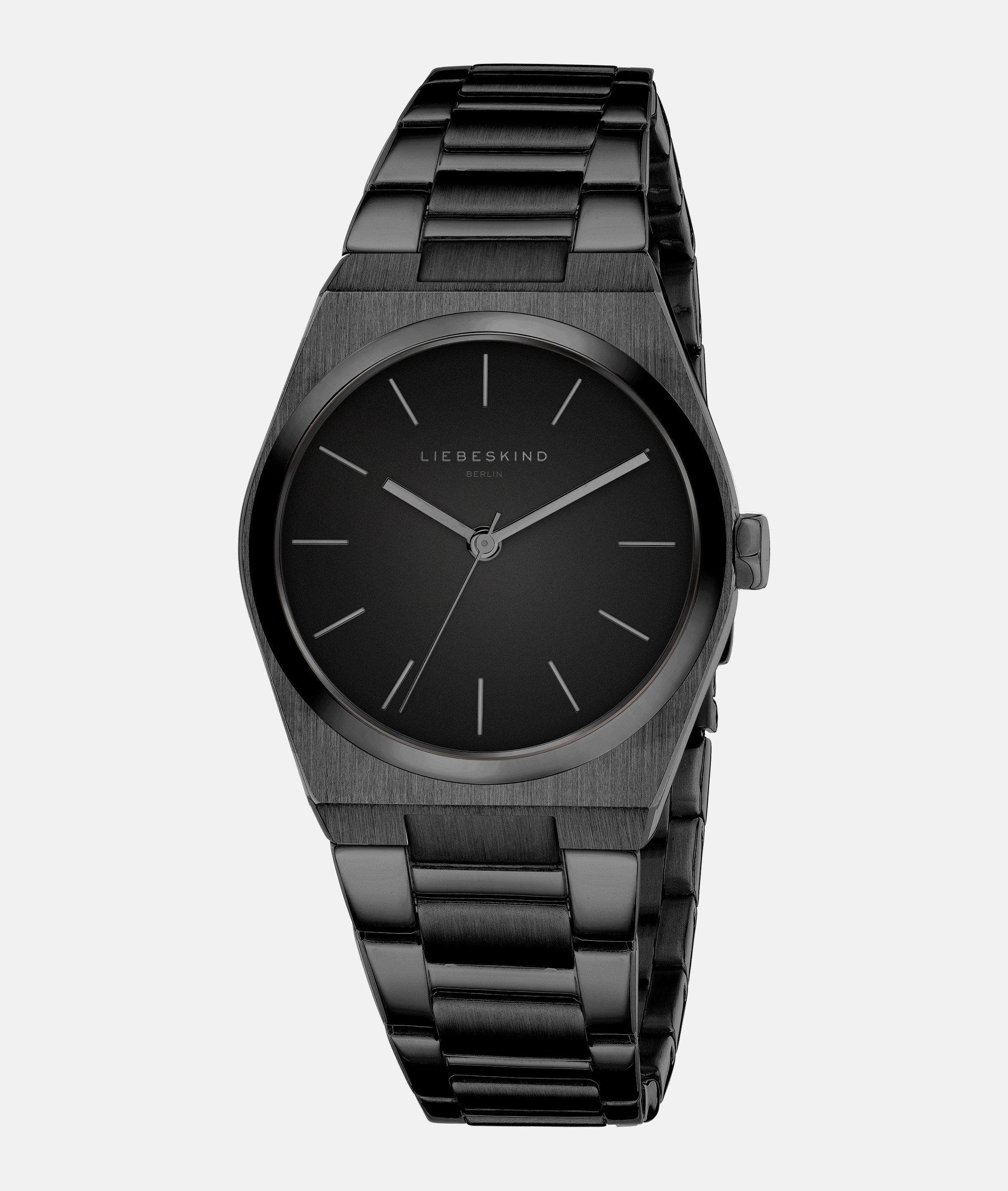 Uhr in schwarz & gold