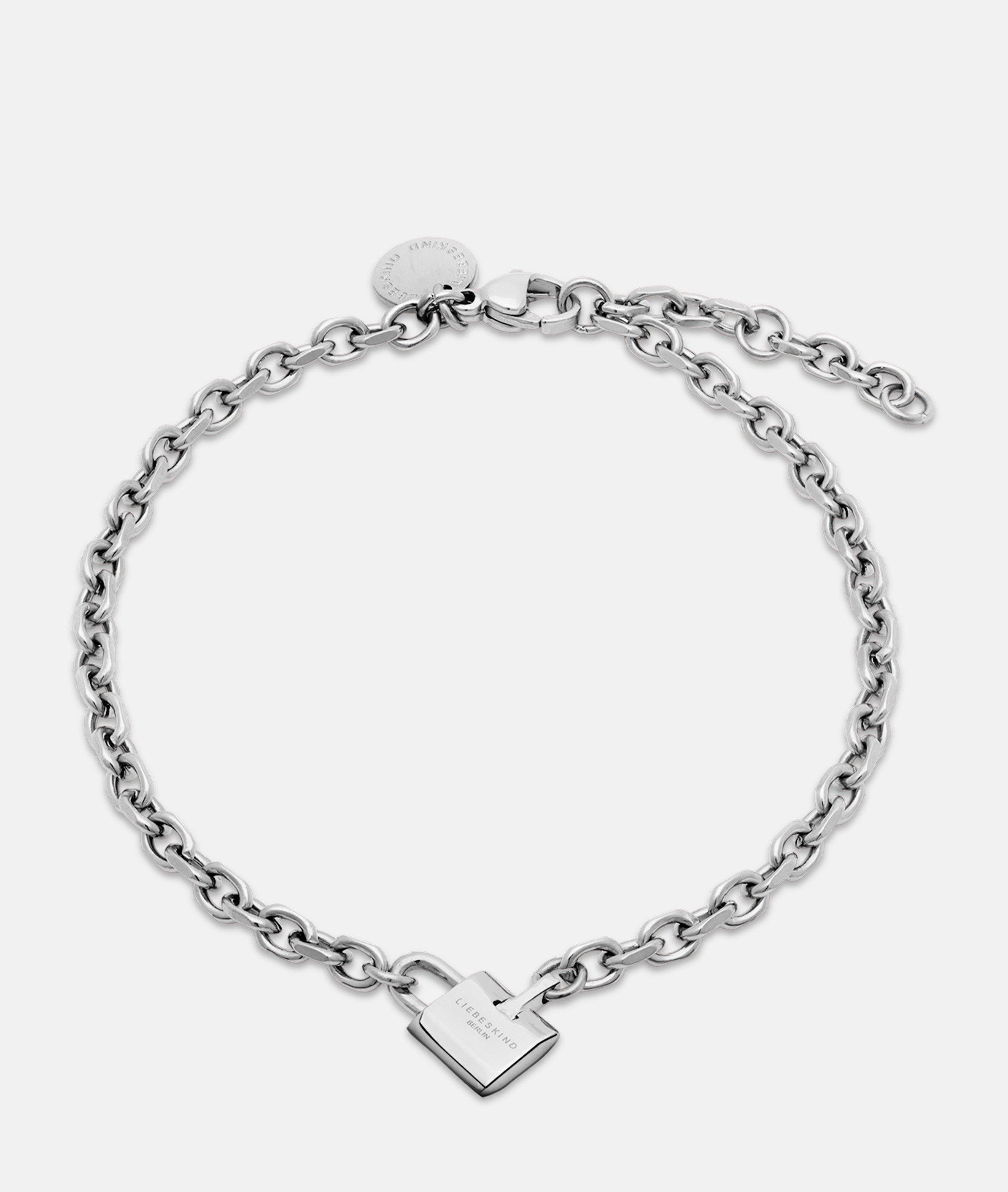 Liebeskind Berlin - Armband mit Schloss-Anhänger -  silber