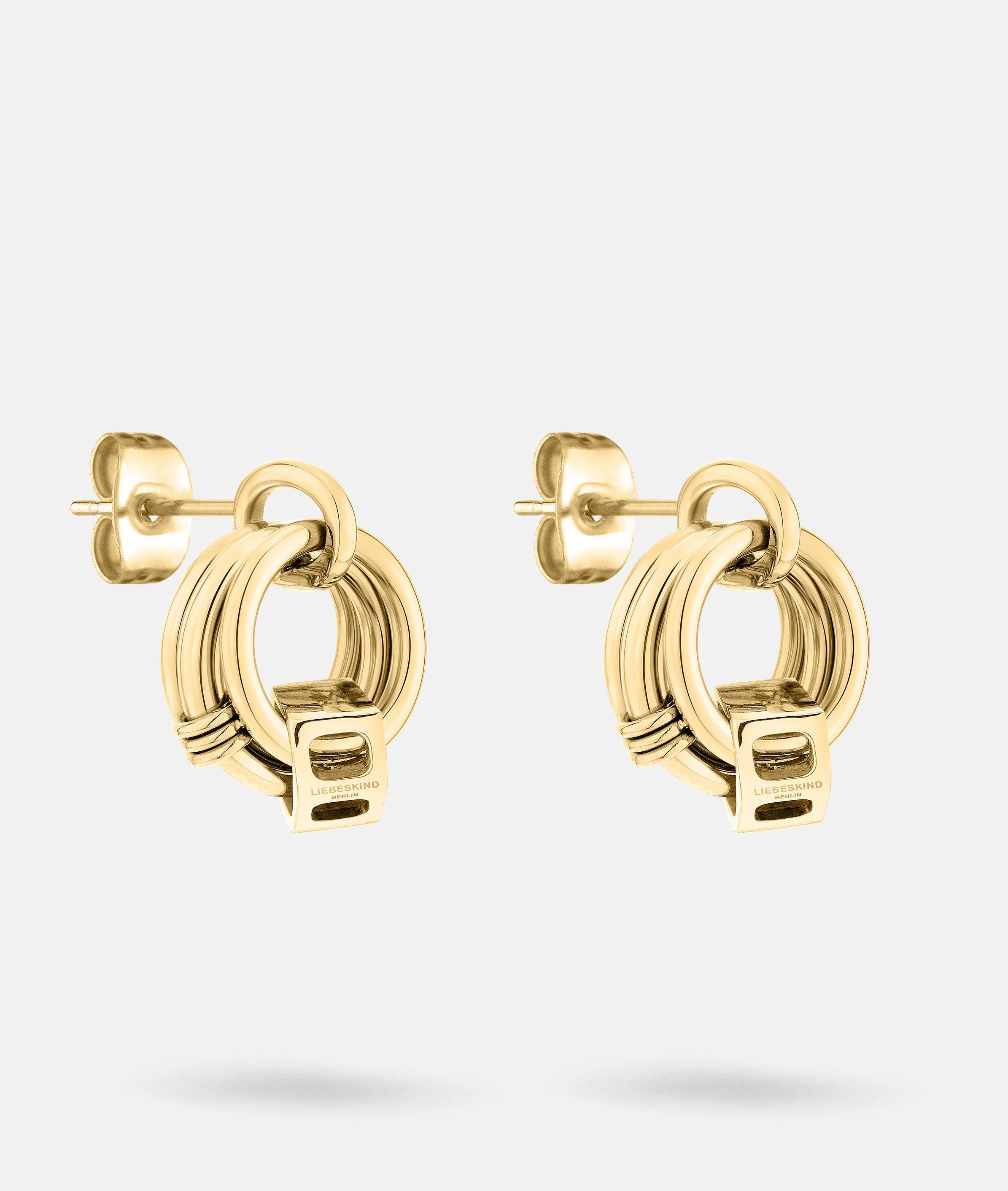 Thumbnail - Liebeskind Berlin - Ohrringe im einzigartigen Design -  Gold