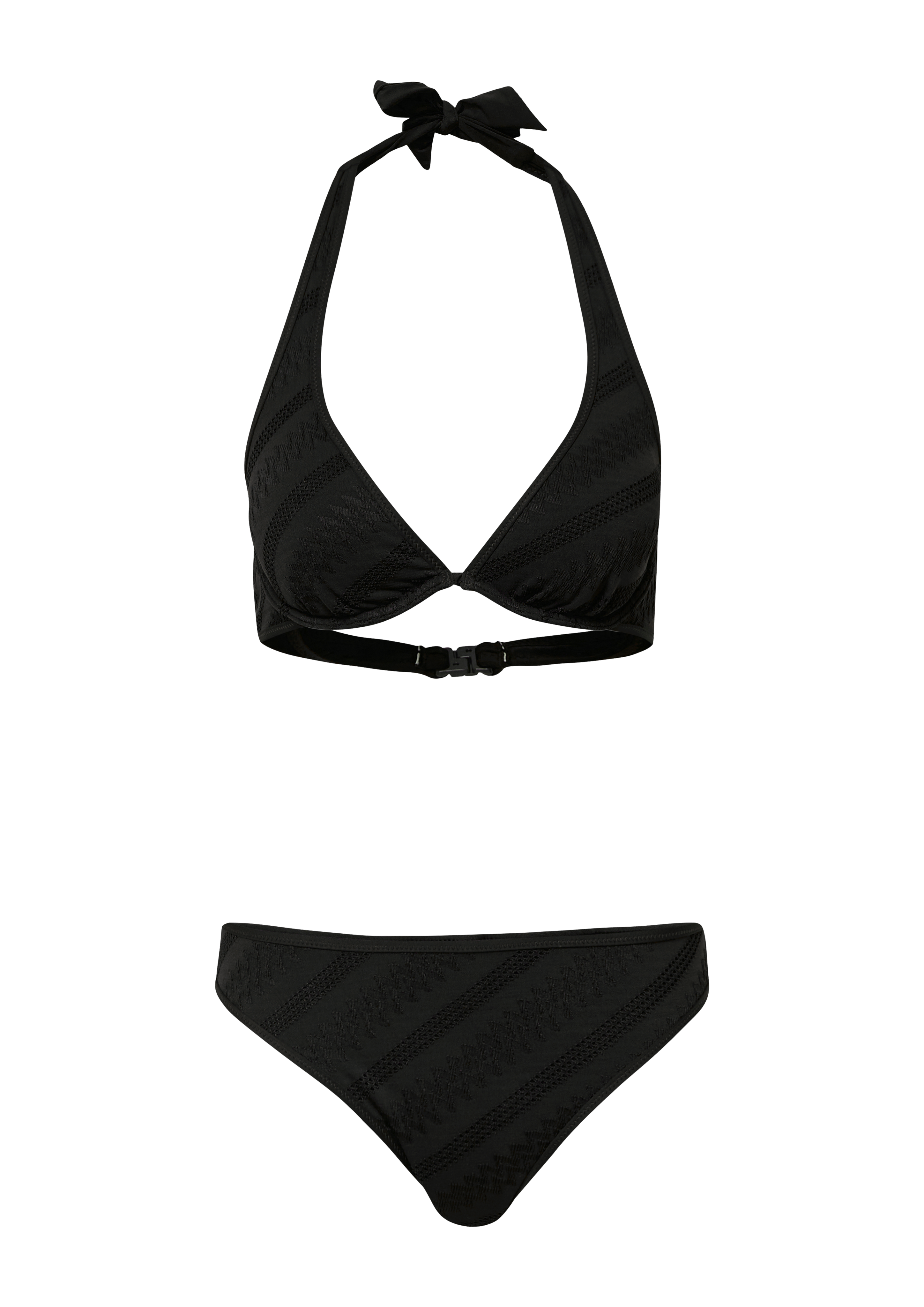 Gestructureerde bikini met top met beugels