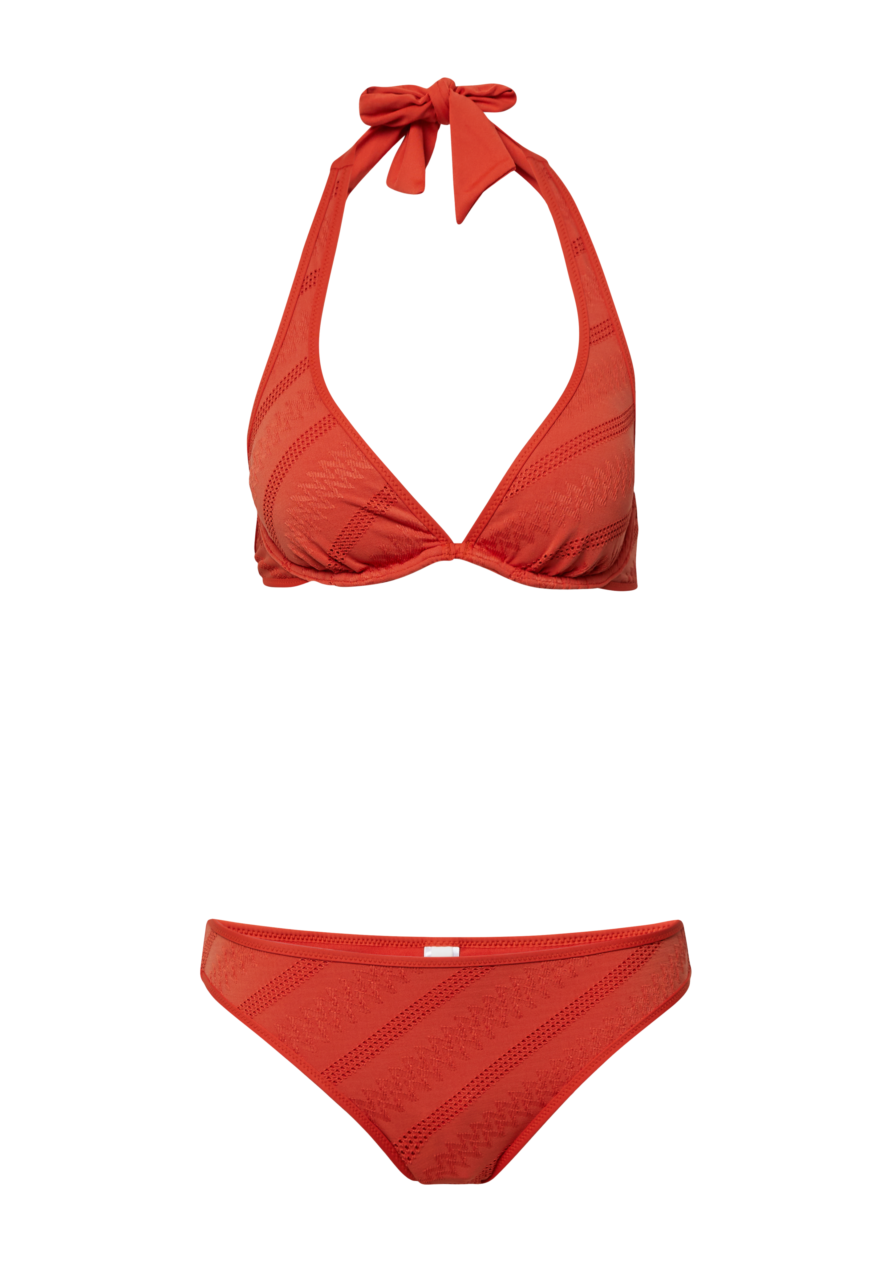 Gestructureerde bikini met top met beugels