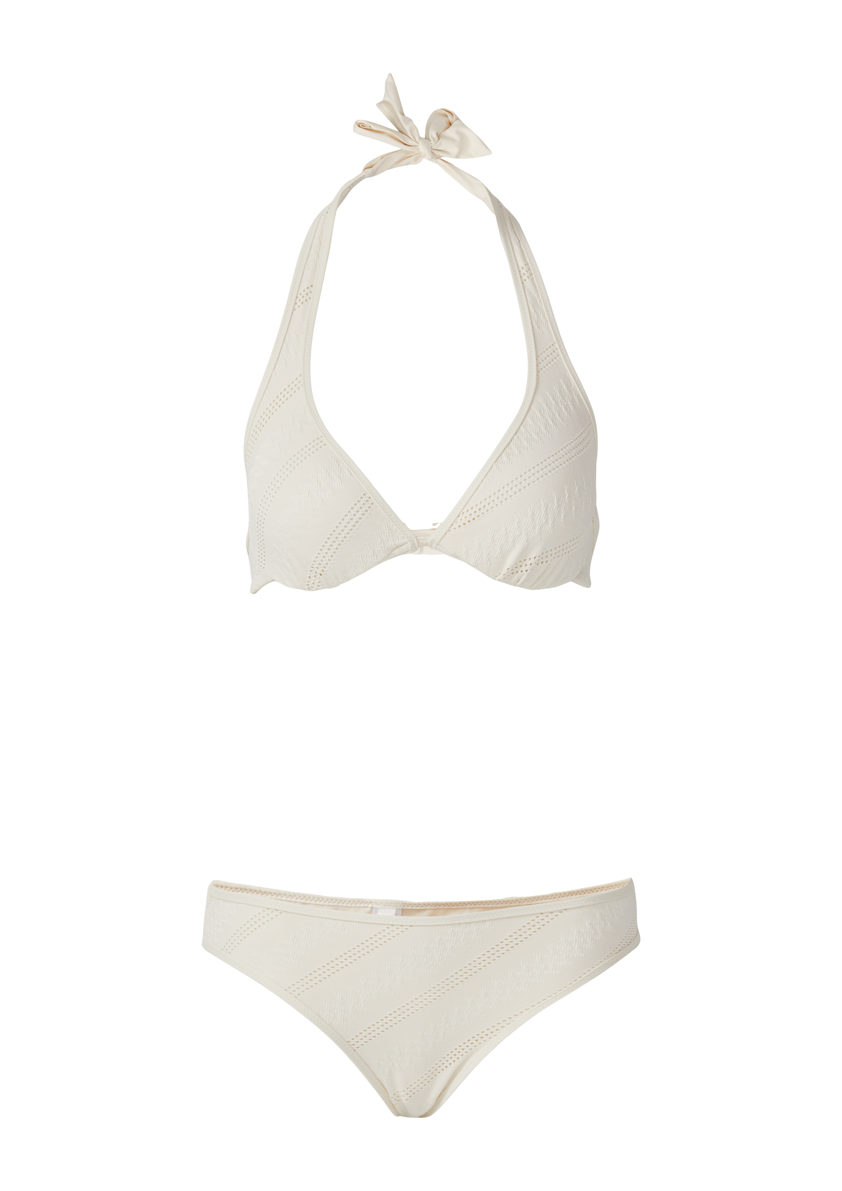 Gestructureerde bikini met top met beugels
