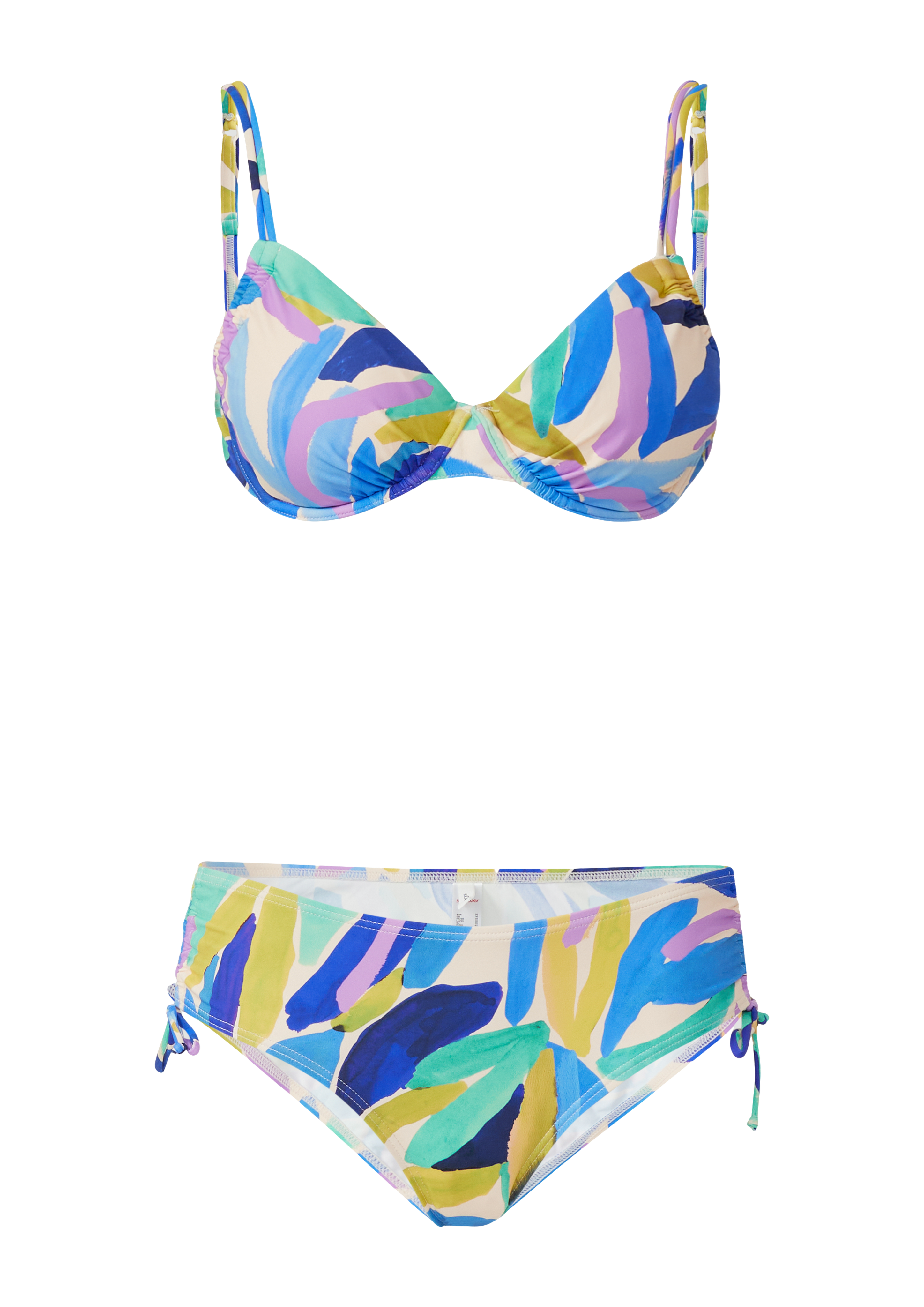 Bikini mit Bügel-Top und abstraktem Muster