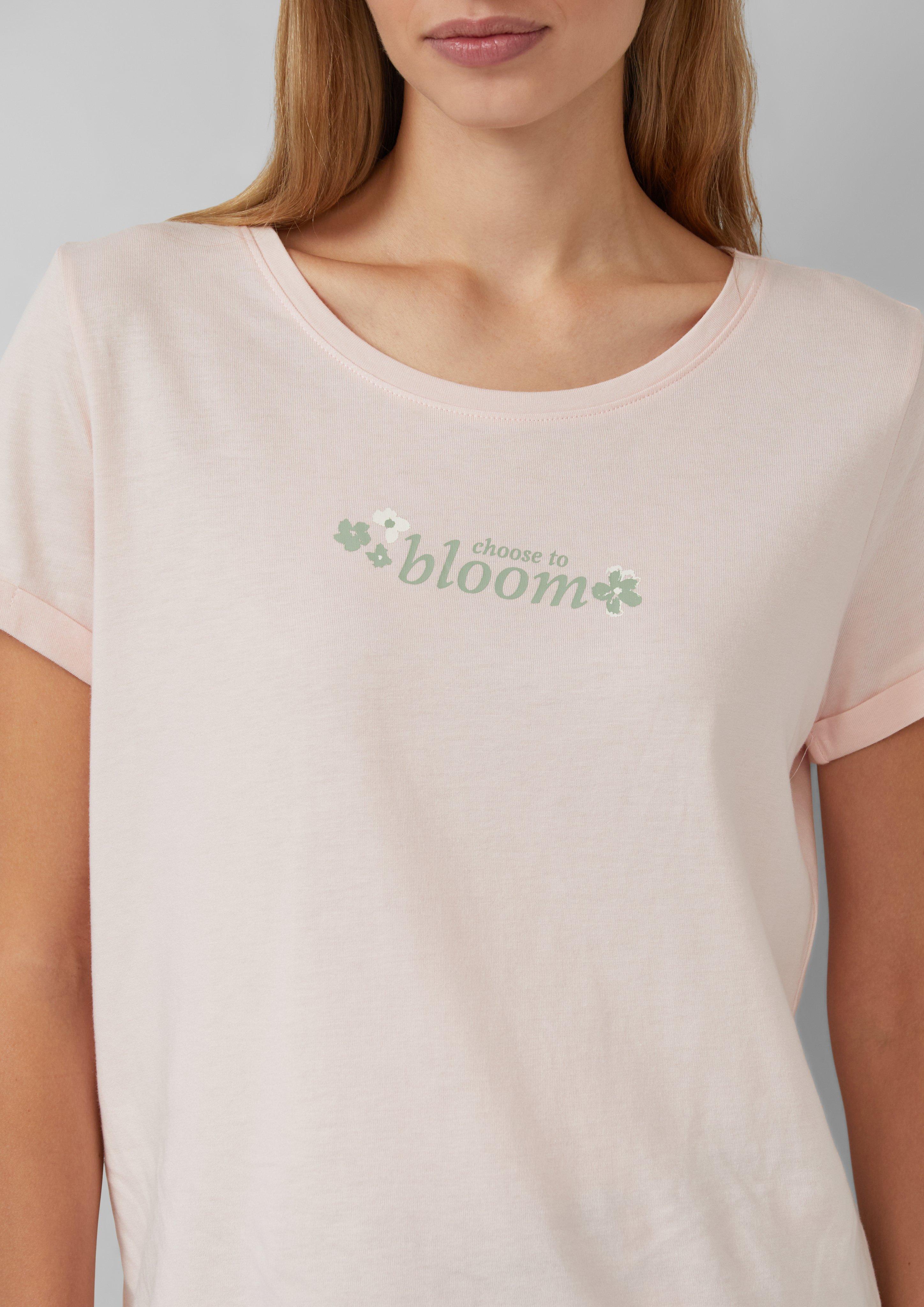 Pyjama-Oberteil mit Frontprint aus Single-Jersey