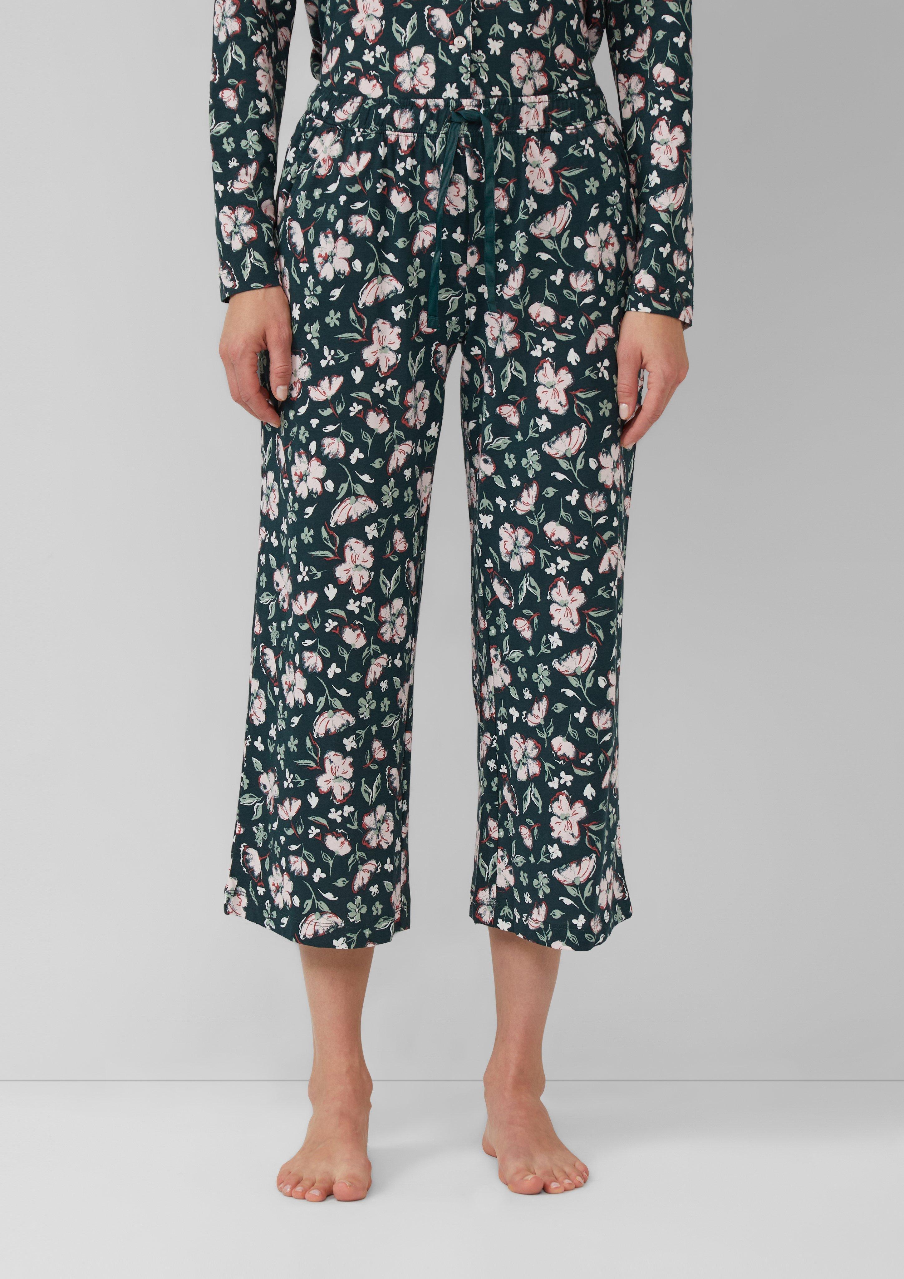 Thumbnail - Schlaf-Culotte mit floralem Print und Gummizugbund
