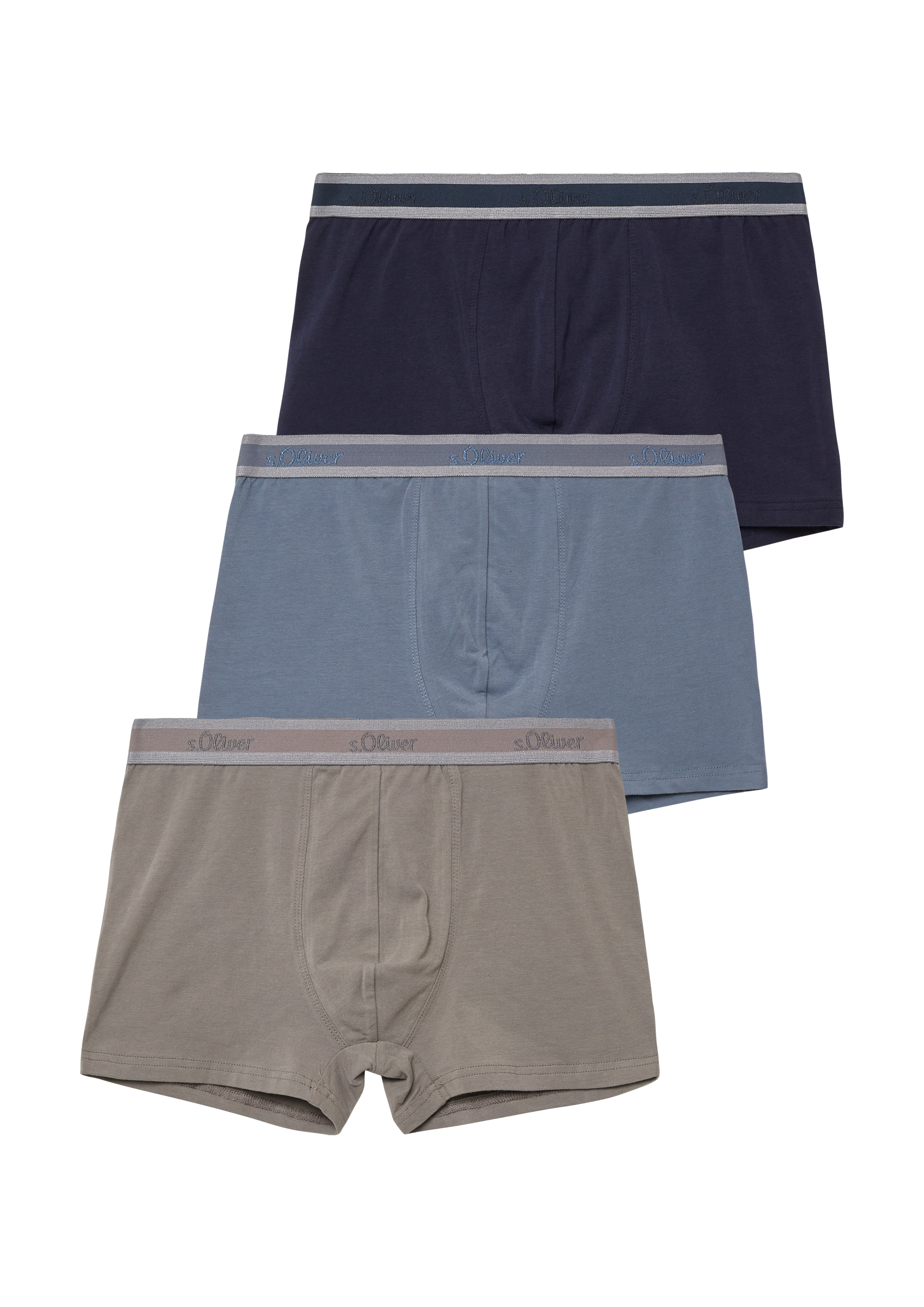 3er-Pack Boxershorts mit abgesetztem Gummizugbund