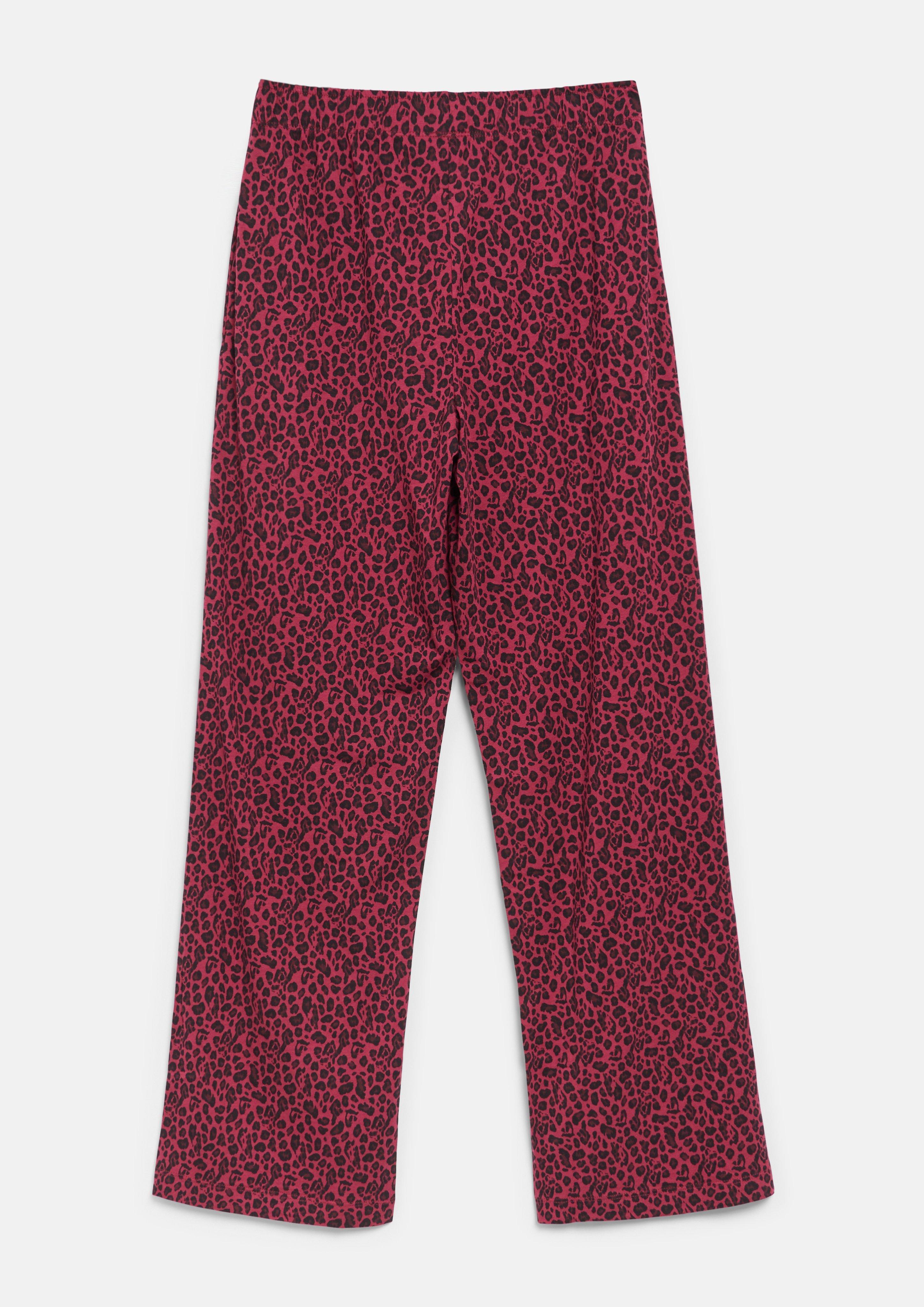 Femmes Bas de pyjama avec imprimé leo et taille élastiquée en rose de s.Oliver