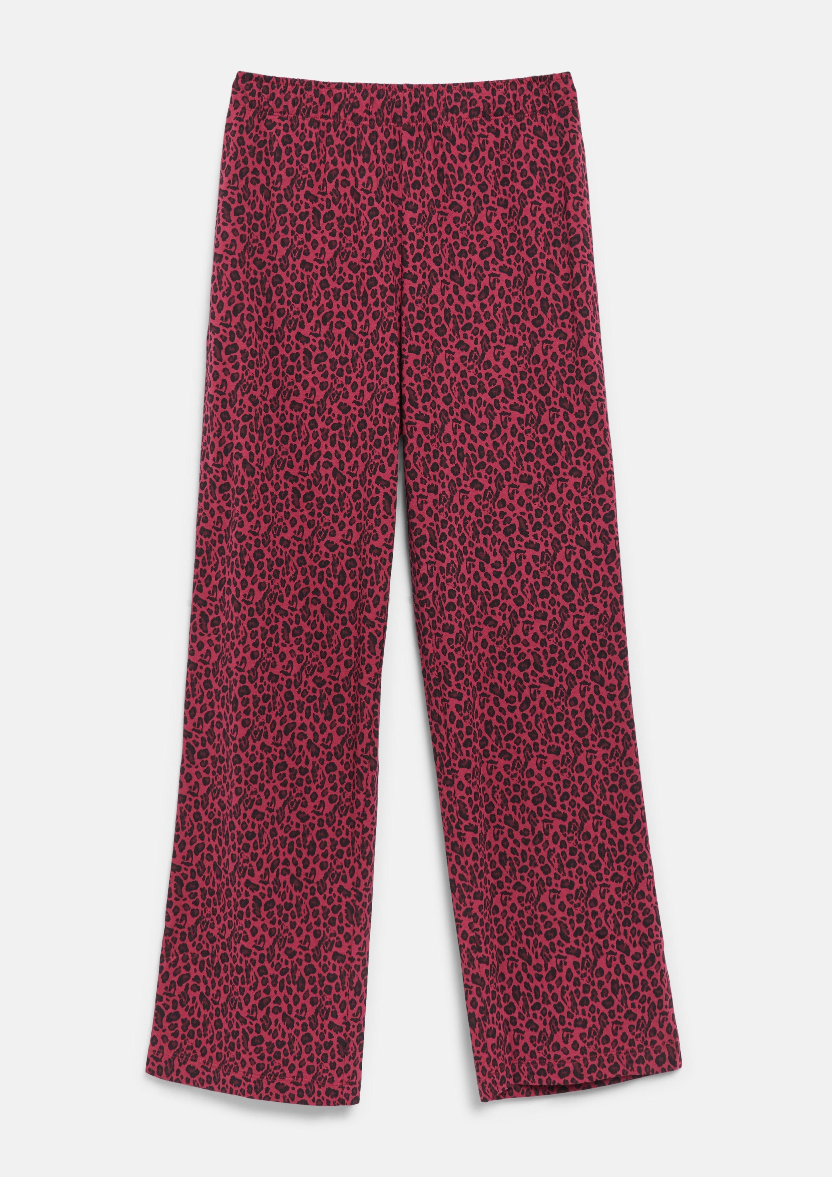 Femmes Bas de pyjama avec imprimé leo et taille élastiquée en rose de s.Oliver