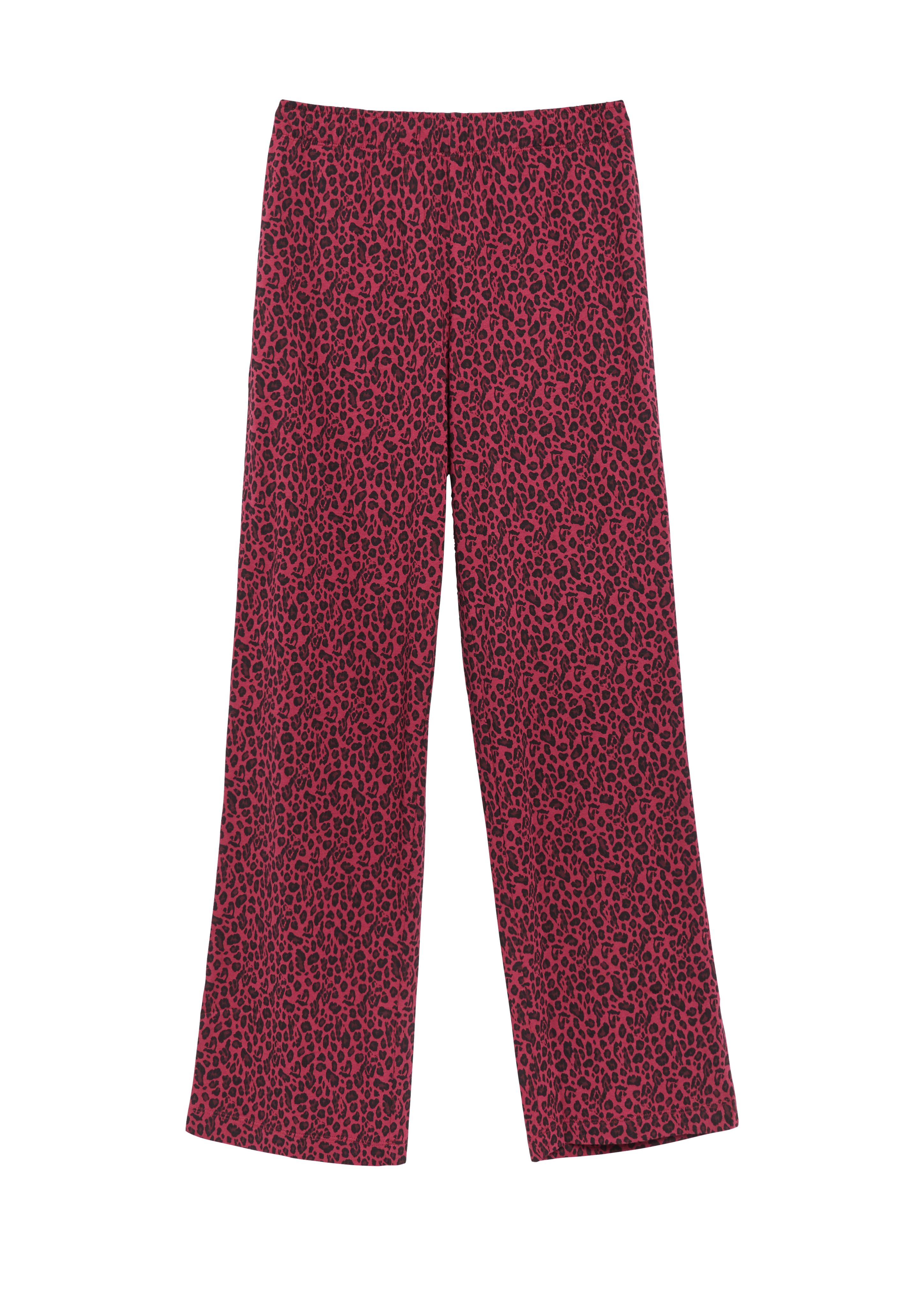 Pyjamabroek met leoprint en elastische tailleband