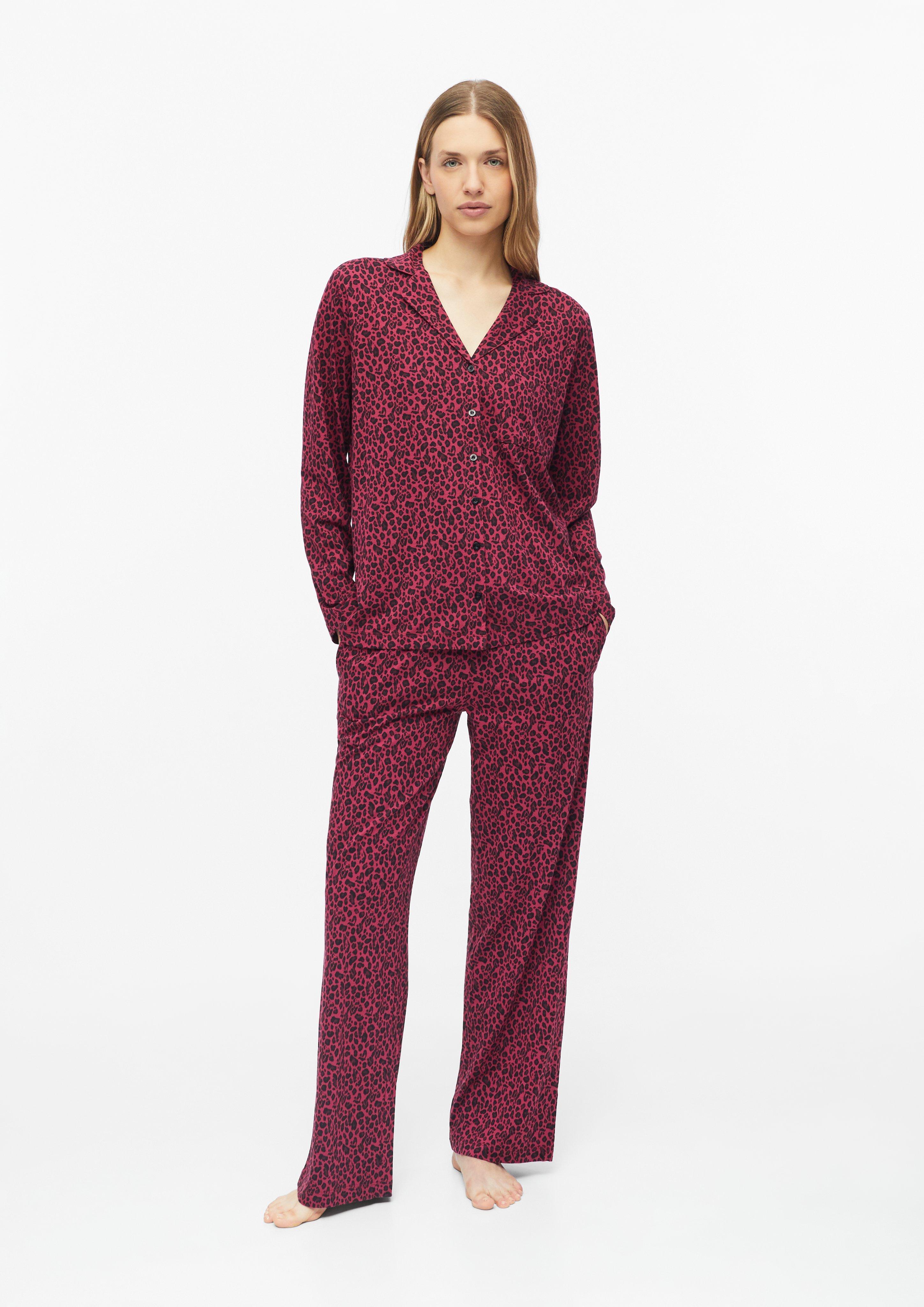 Pyjama-Hose mit Leo-Print und Gummizugbund in Farbe pink von s.Oliver