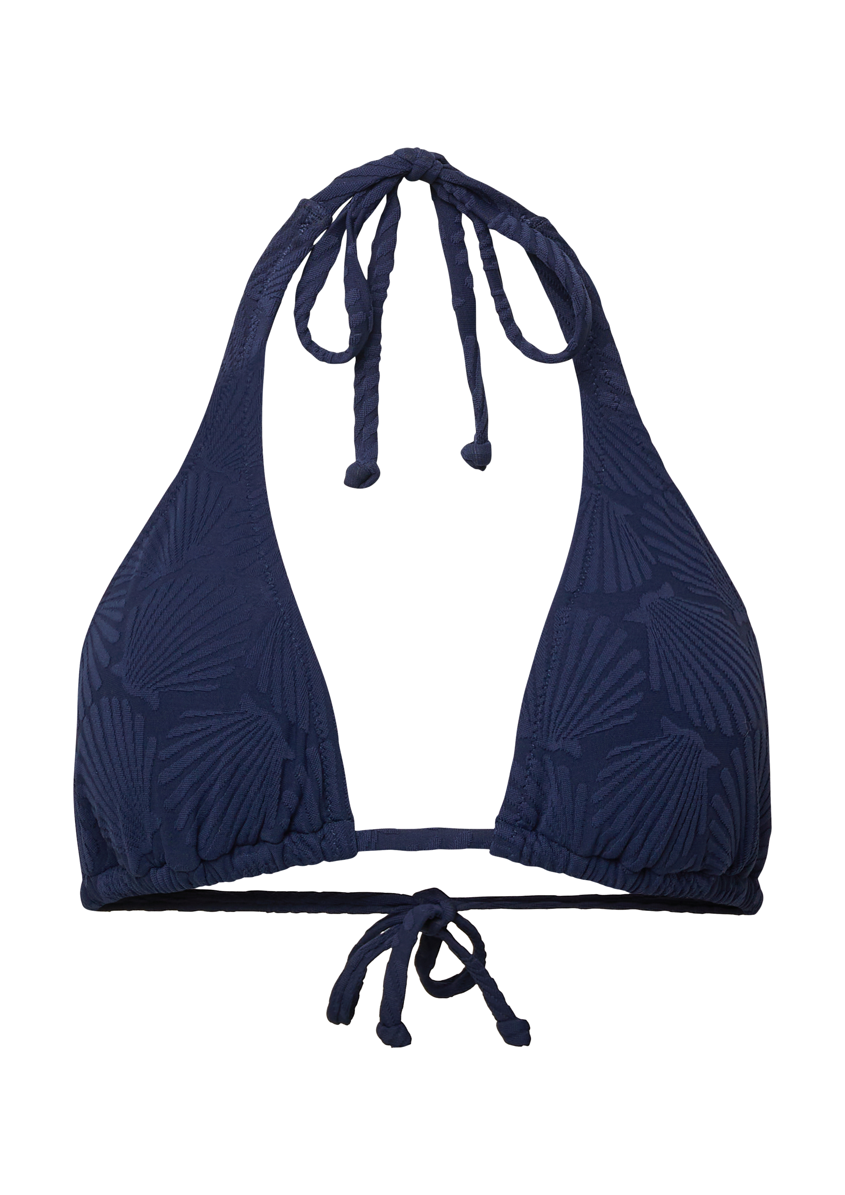 Triangel-Bikinitop mit Strukturmuster