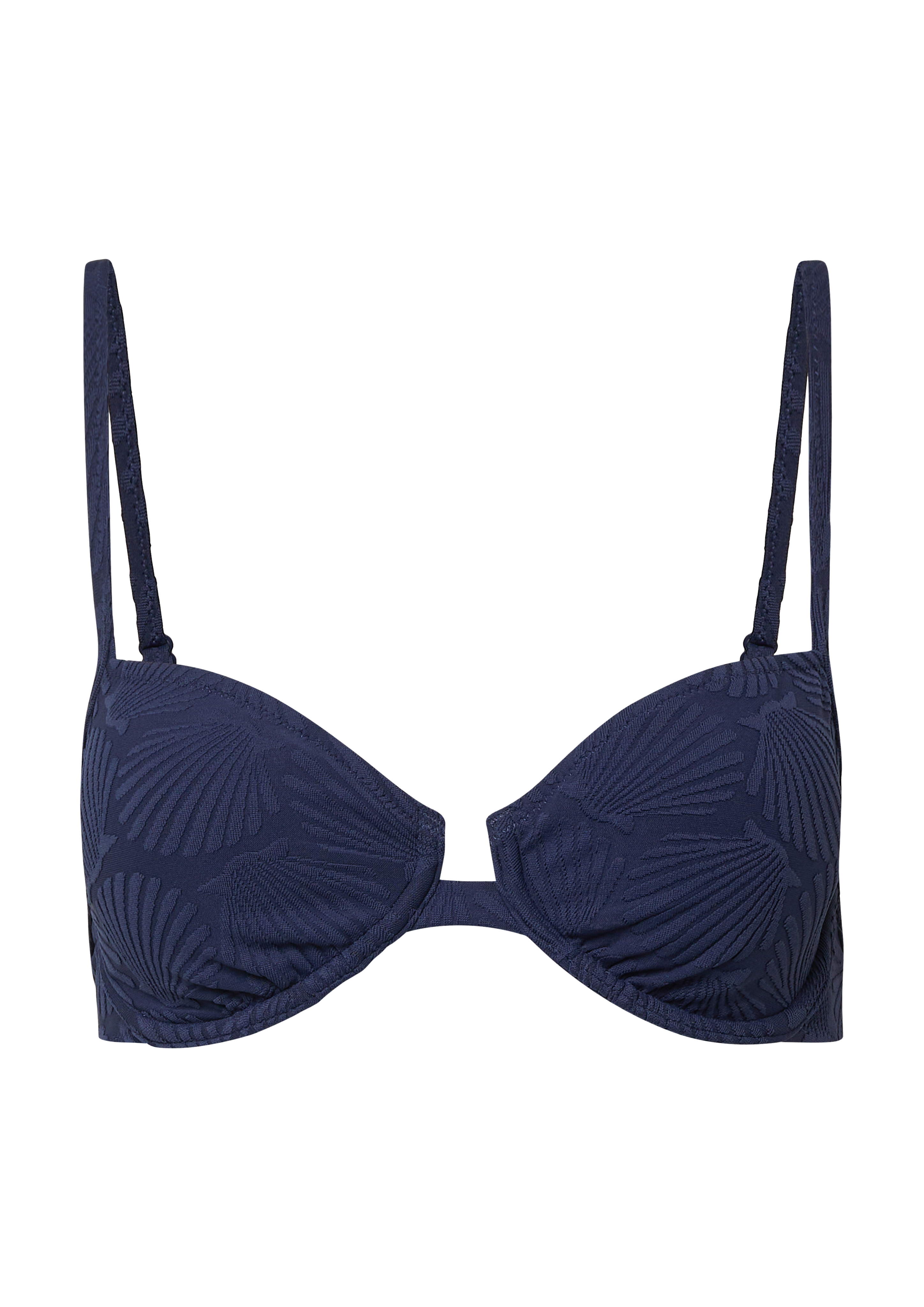 Bandeau-Bikinitop mit Bügel und Strukturmuster
