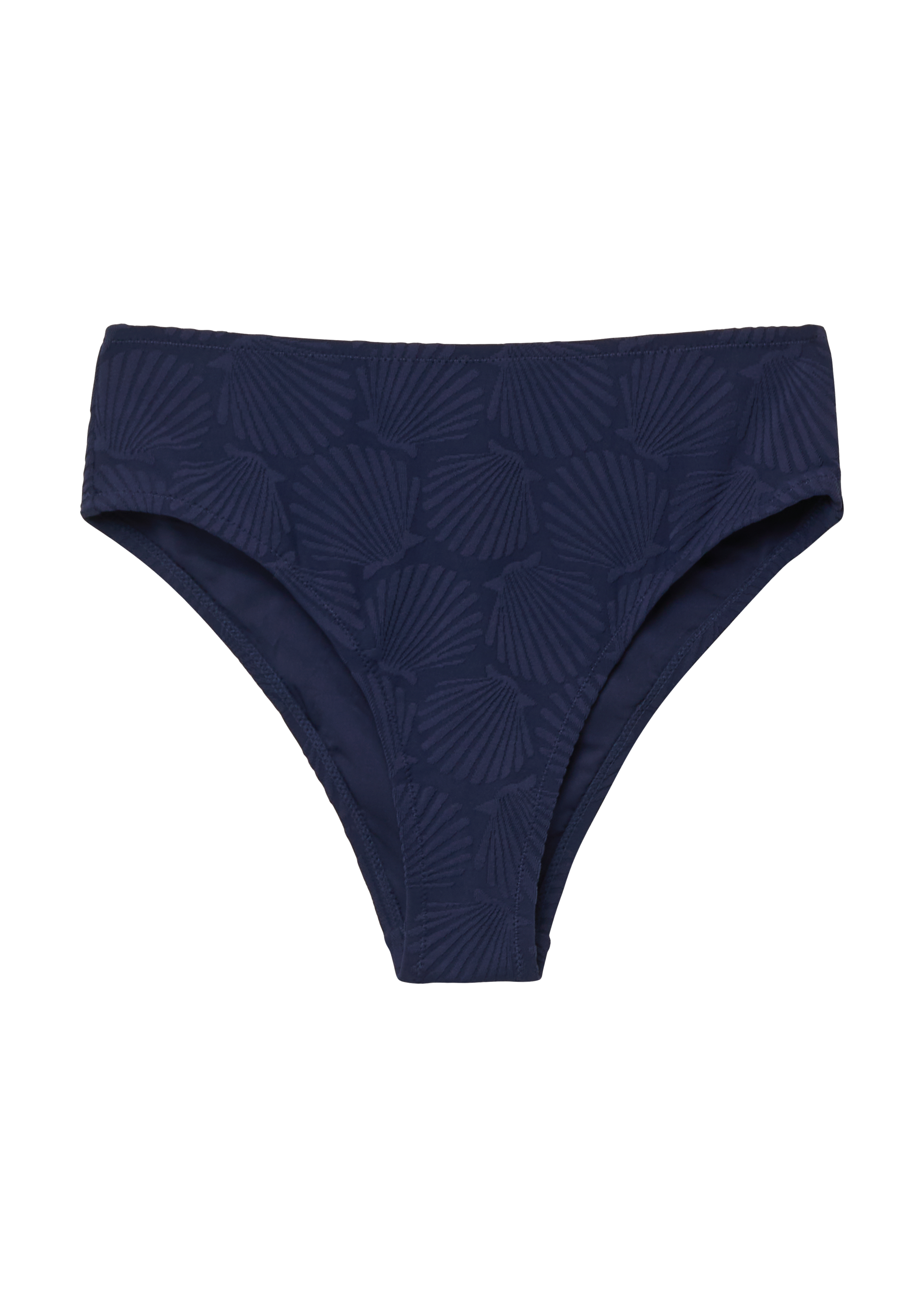 High-Rise-Bikinihose mit Strukturmuster