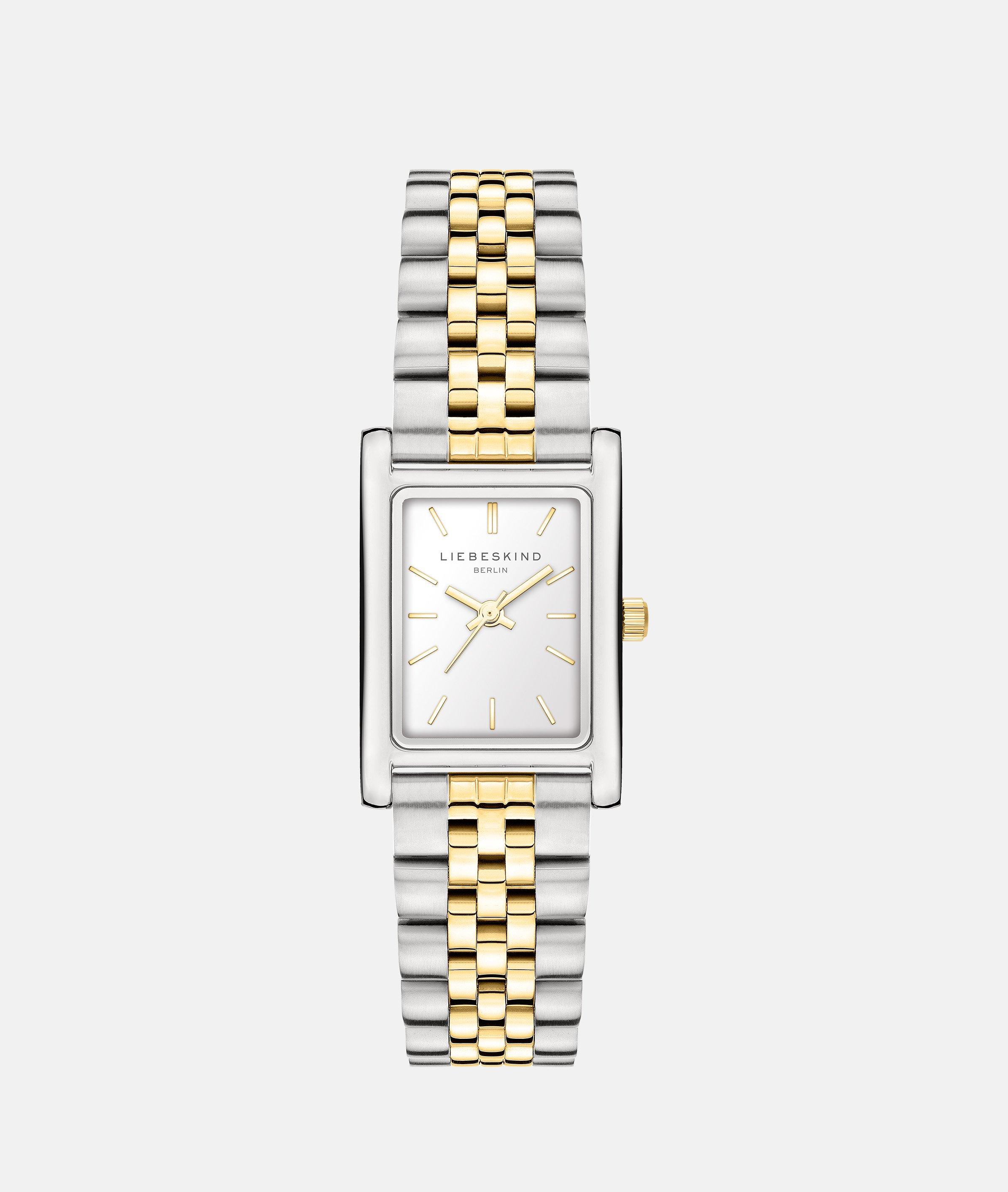 Uhr in silber, rosé, schwarz, silber, gold & gold