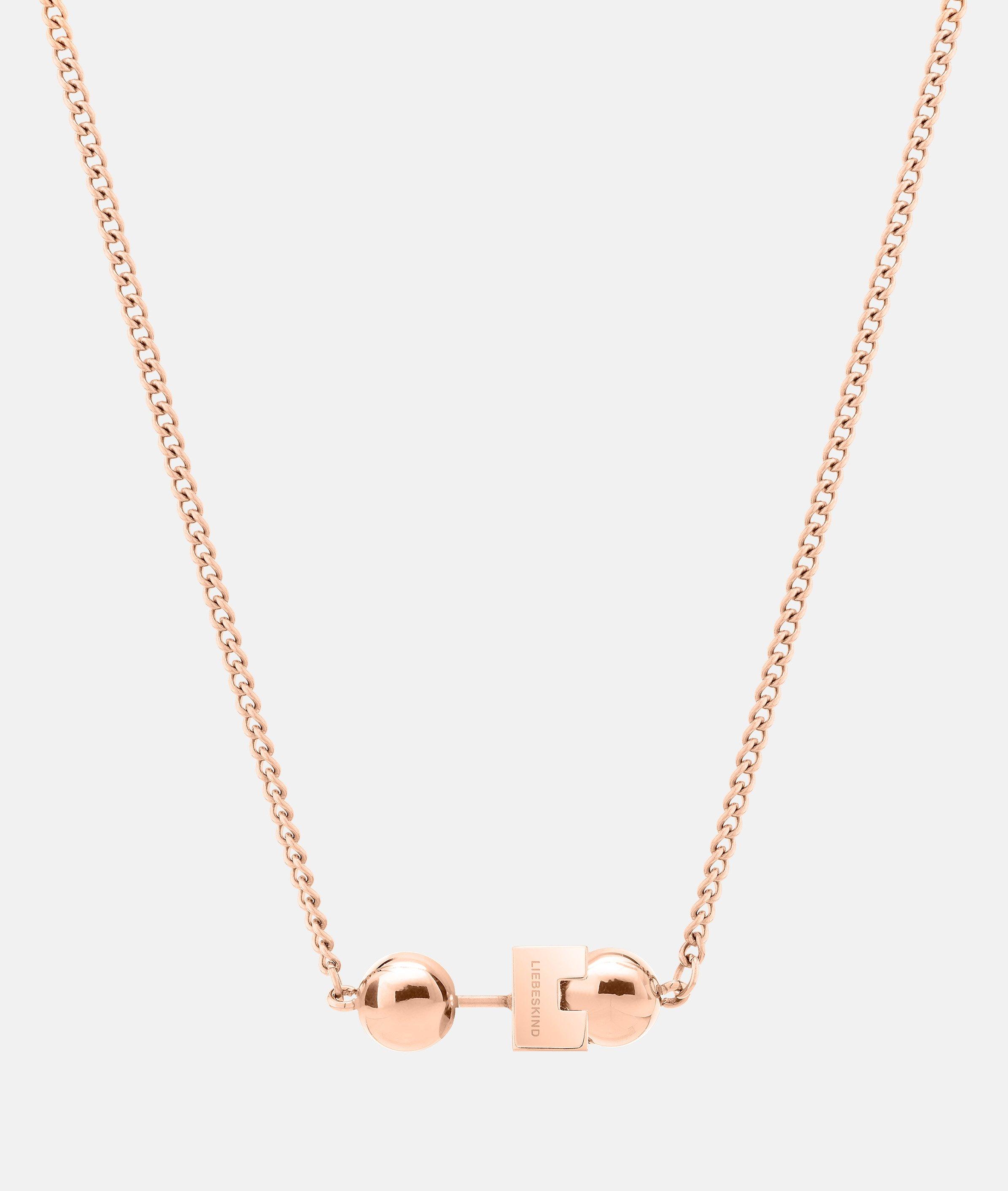Ketting in roségoud, zilver, goud & zwart
