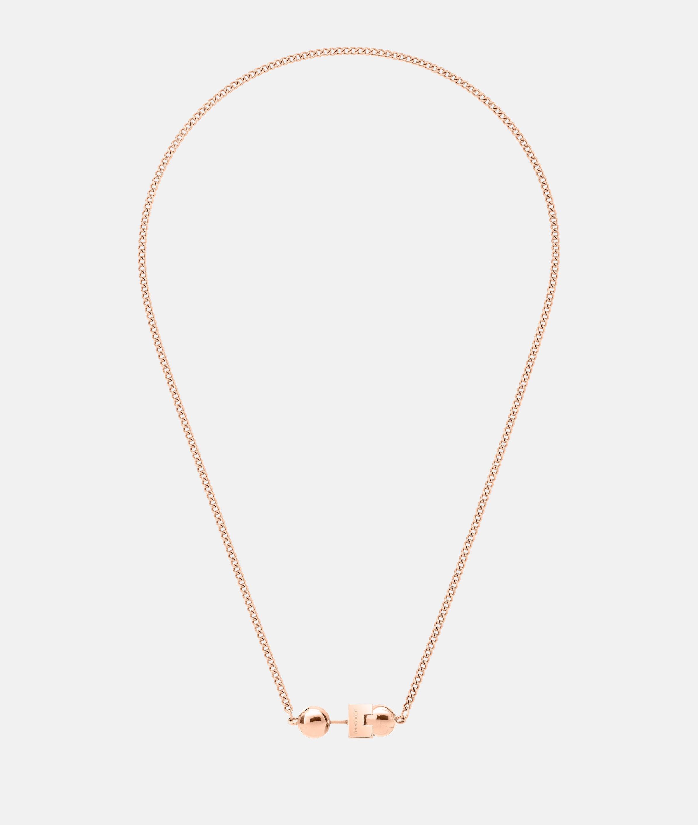 Ketting in roségoud, zilver, goud & zwart