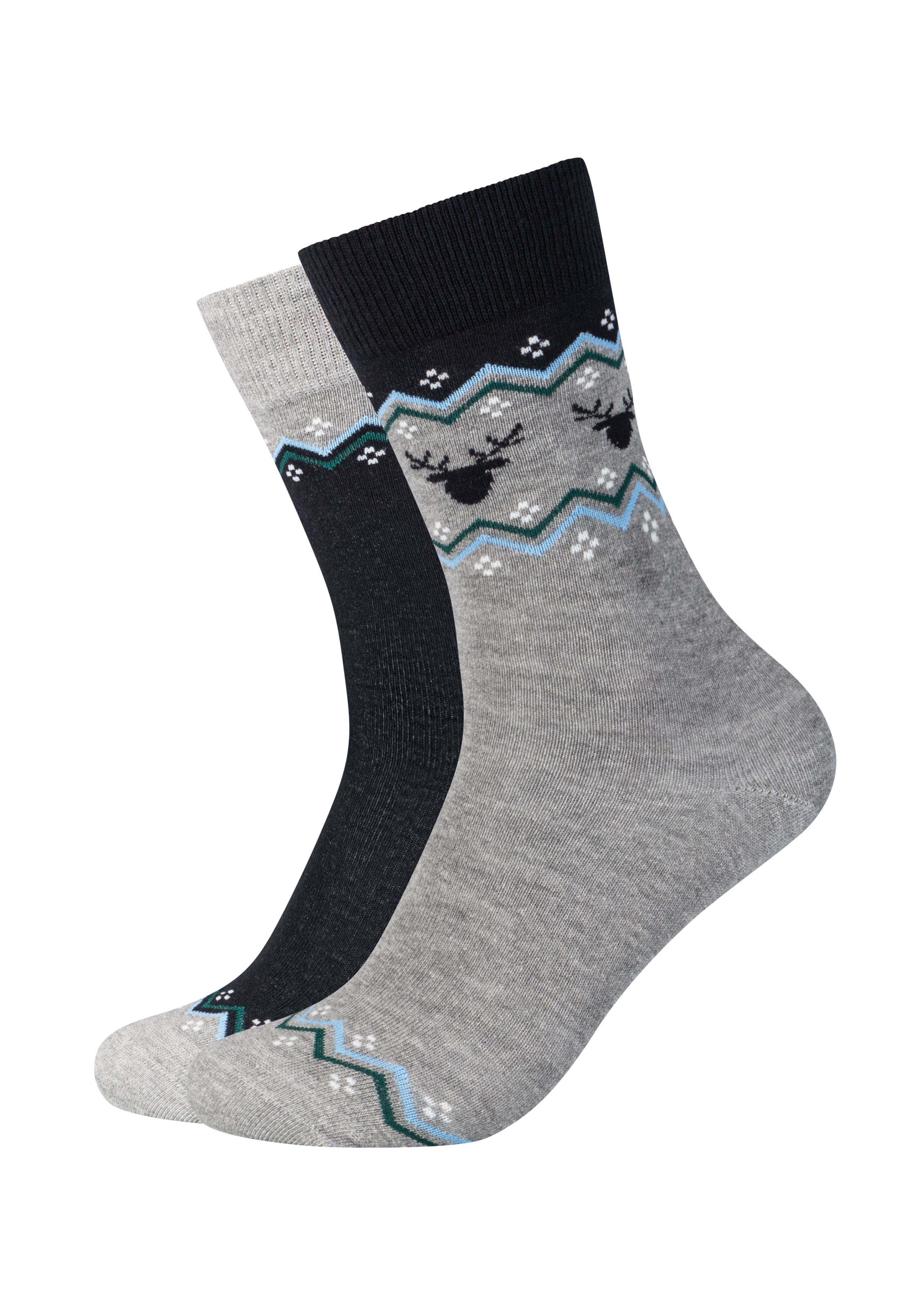 Femmes Chaussettes de Noël unisexes en pack de 2 en bleu de s.Oliver