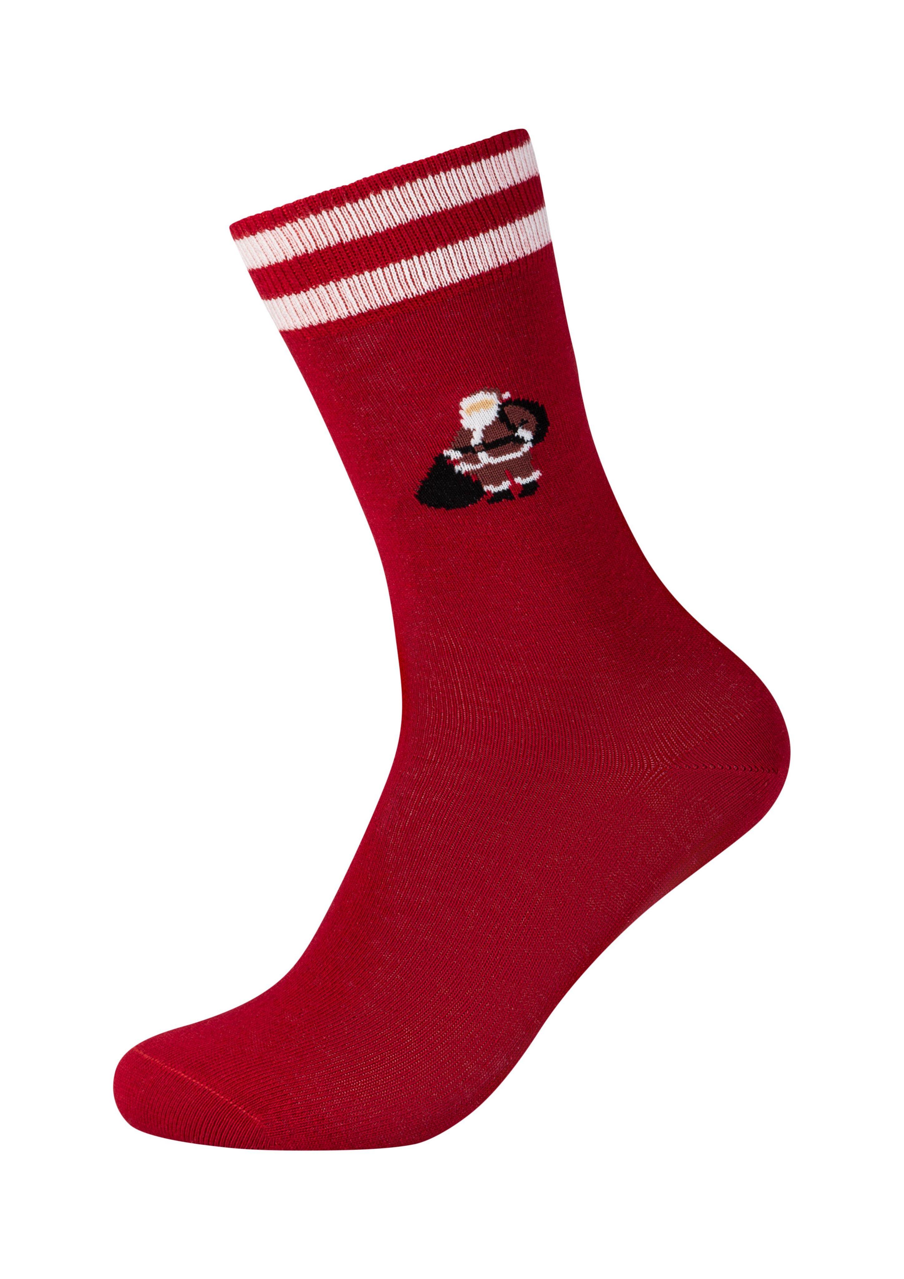 Femmes Chaussettes de Noël unisexes en pack de 2 en rouge de s.Oliver