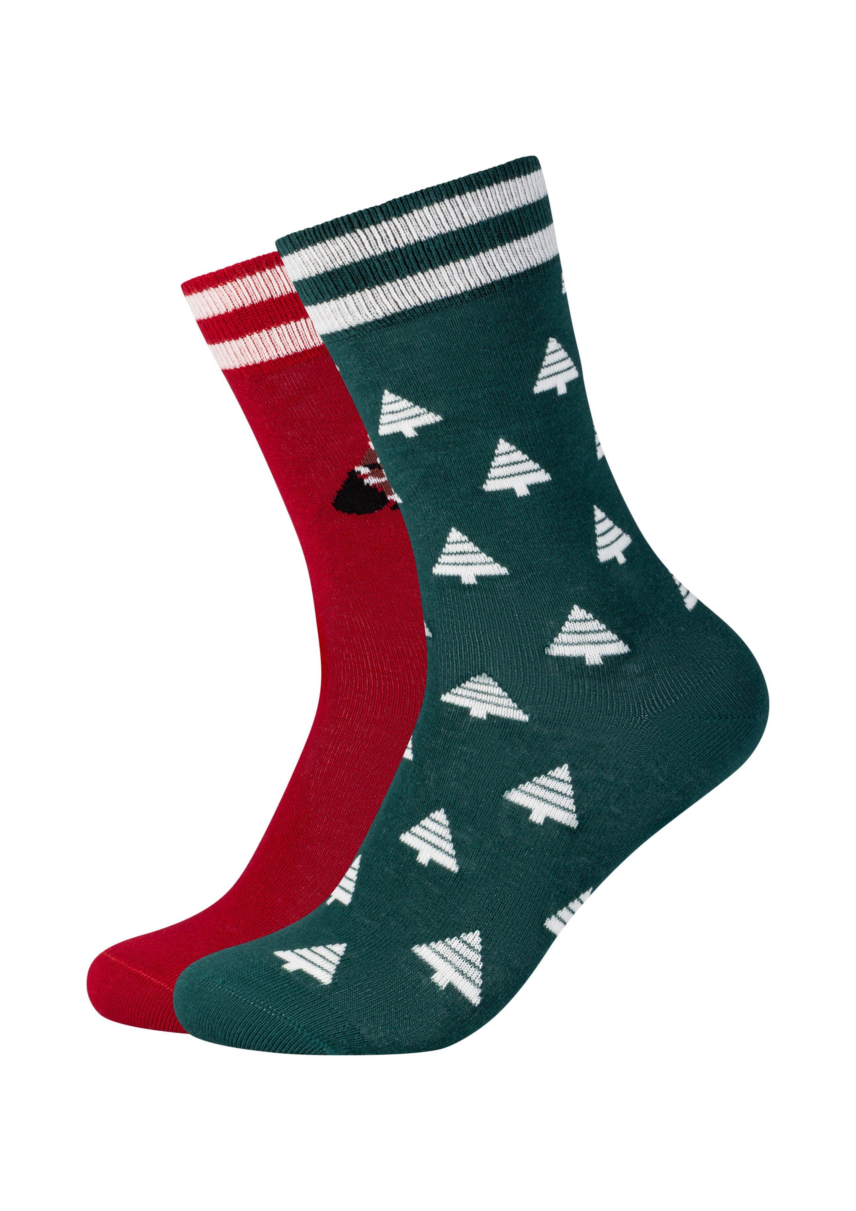Femmes Chaussettes de Noël unisexes en pack de 2 en rouge de s.Oliver