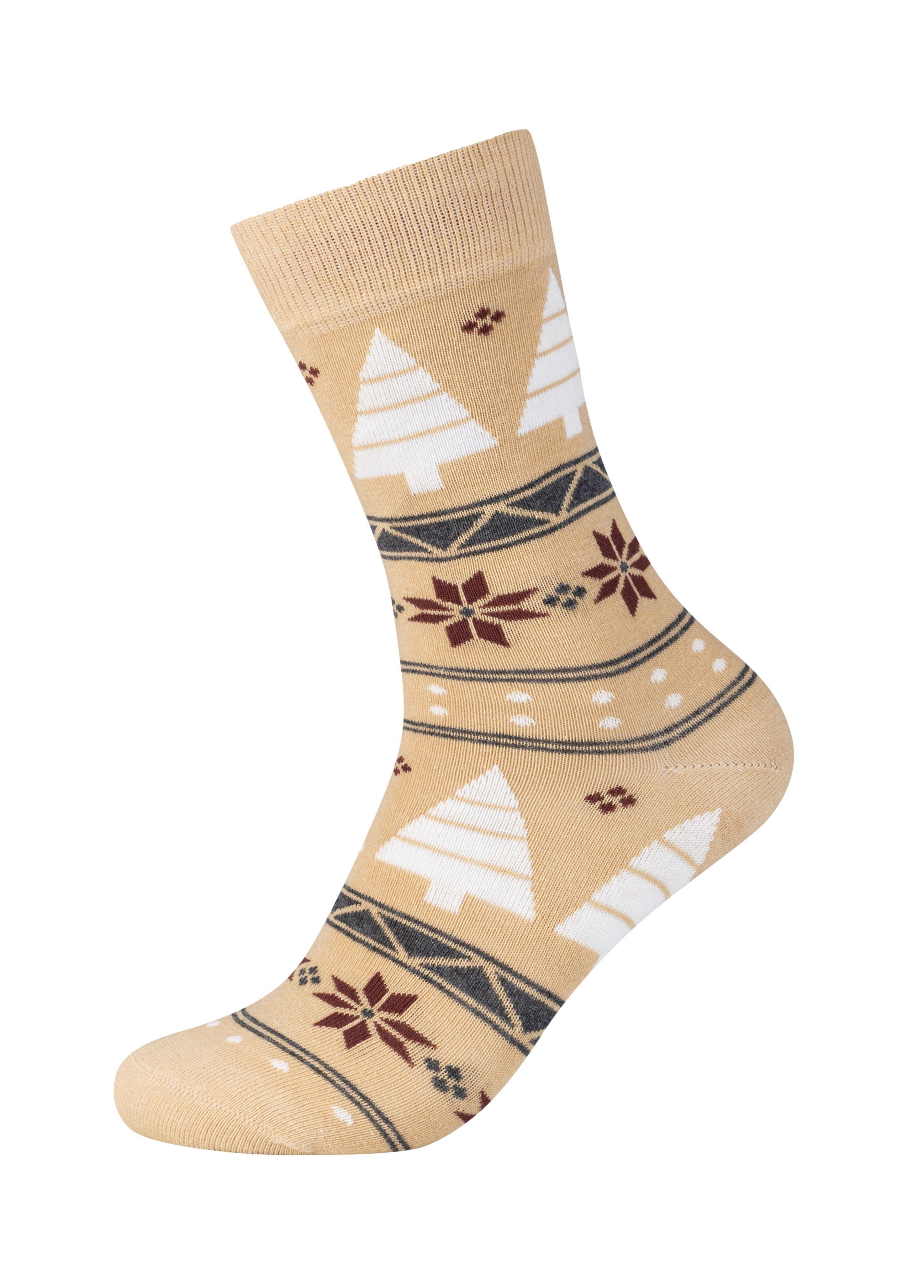 Femmes Chaussettes de Noël unisexes en pack de 2 en brun de s.Oliver