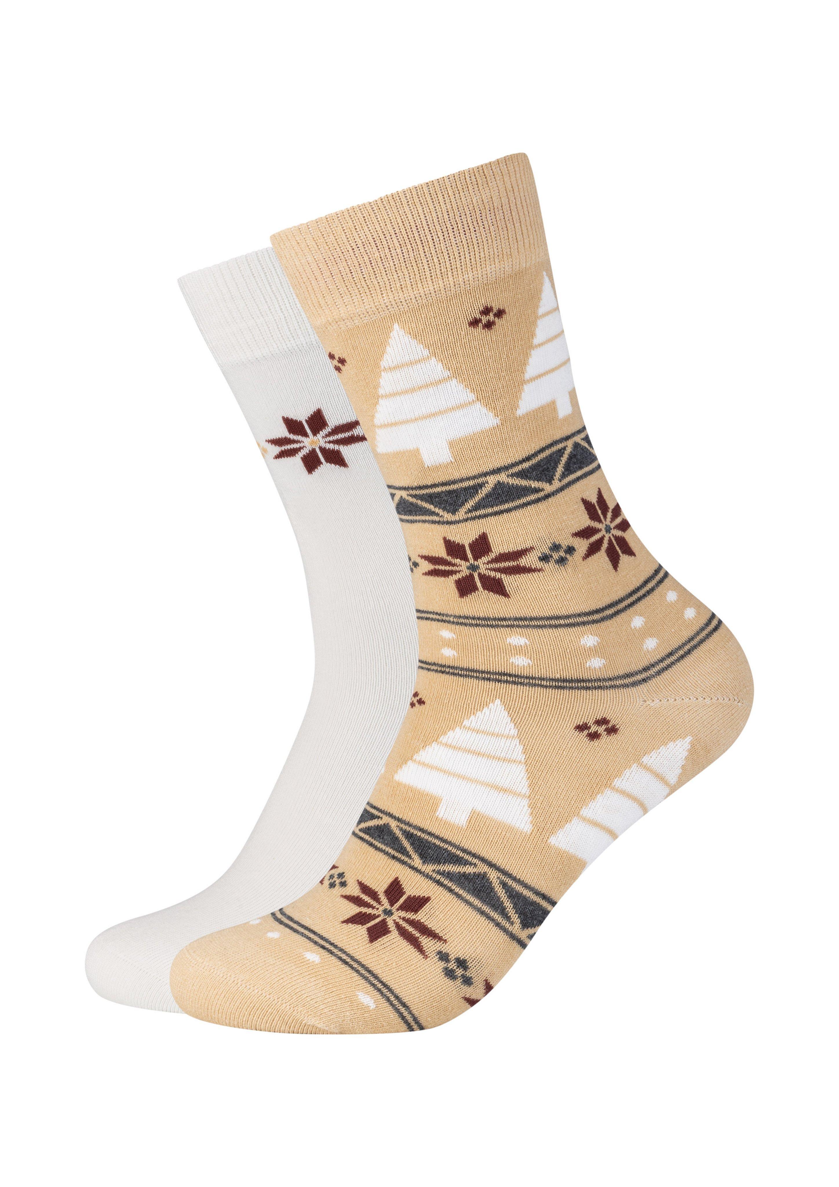 Femmes Chaussettes de Noël unisexes en pack de 2 en brun de s.Oliver