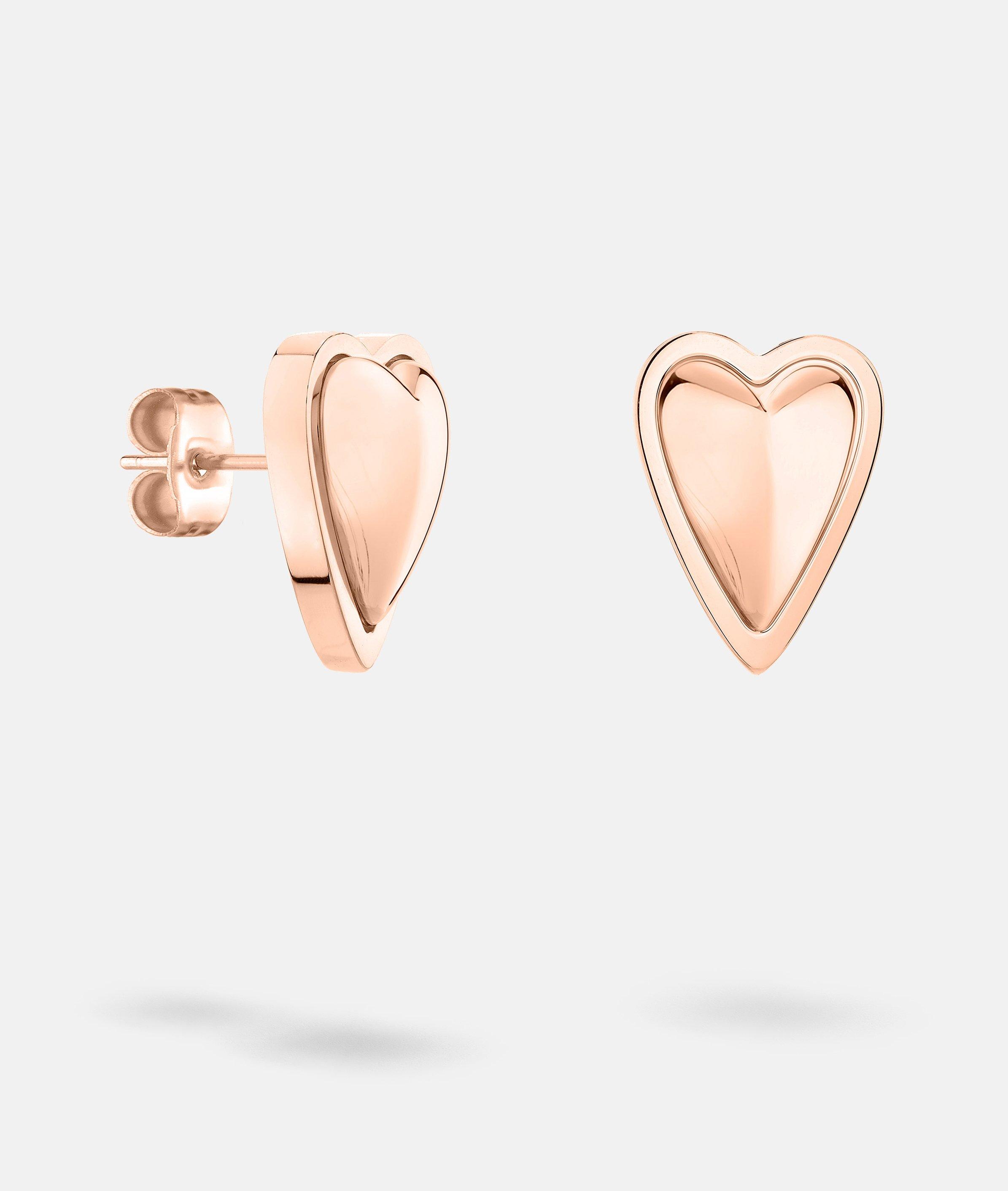 Ohrstecker in rosé, schwarz, silber & gold