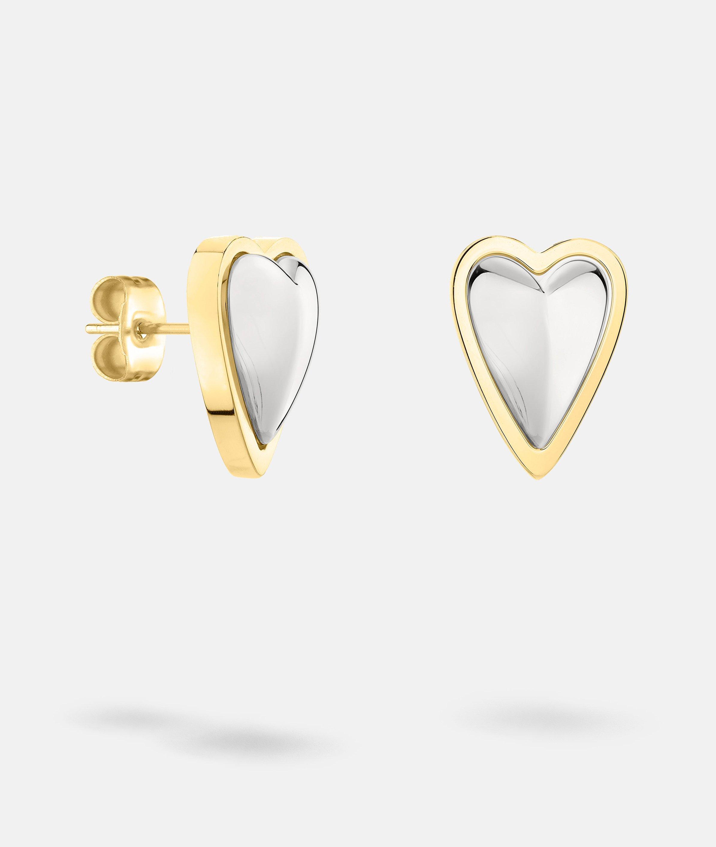 Ohrstecker in gold, schwarz, rosé & silber