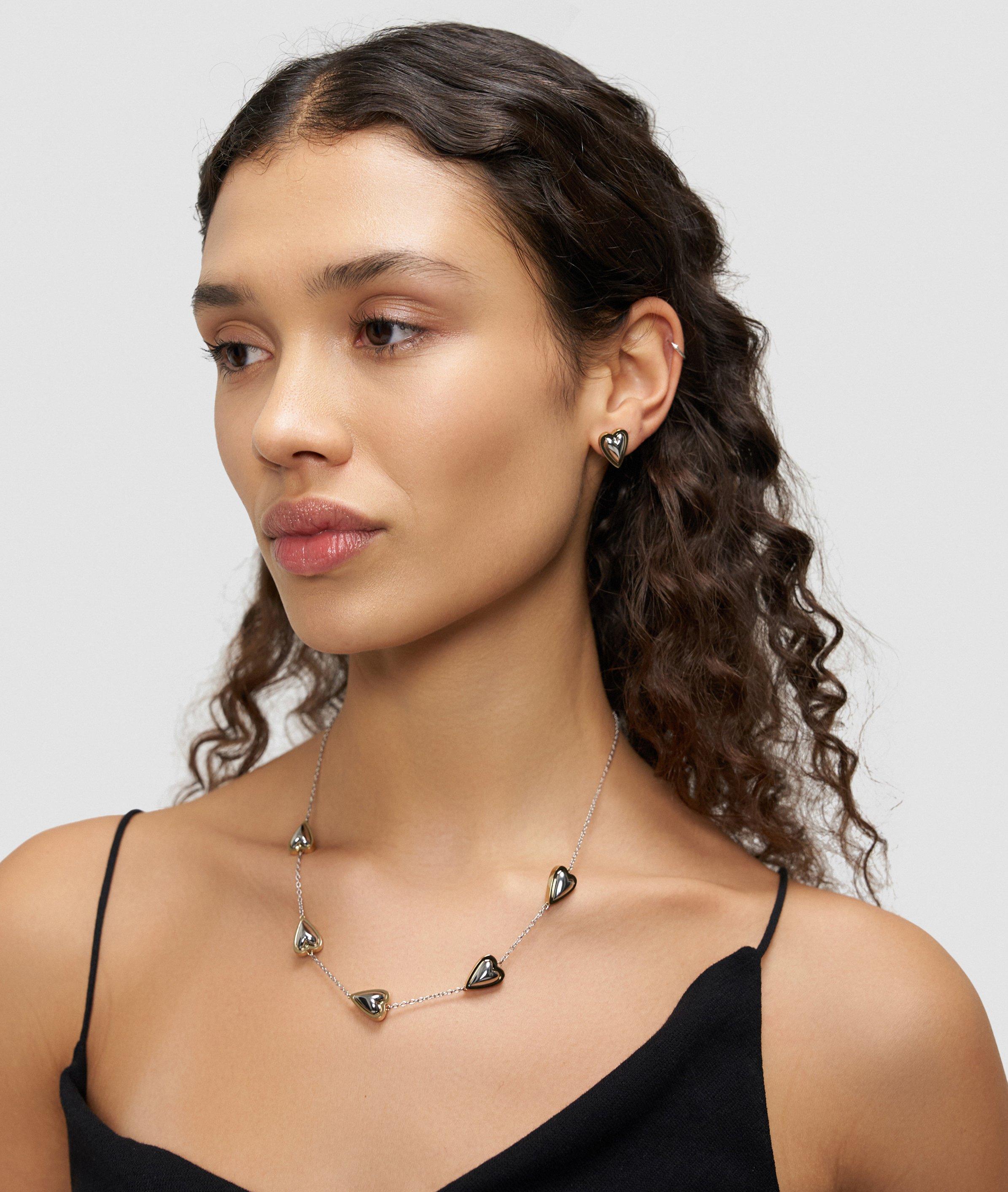 Ohrstecker in gold, schwarz, rosé & silber