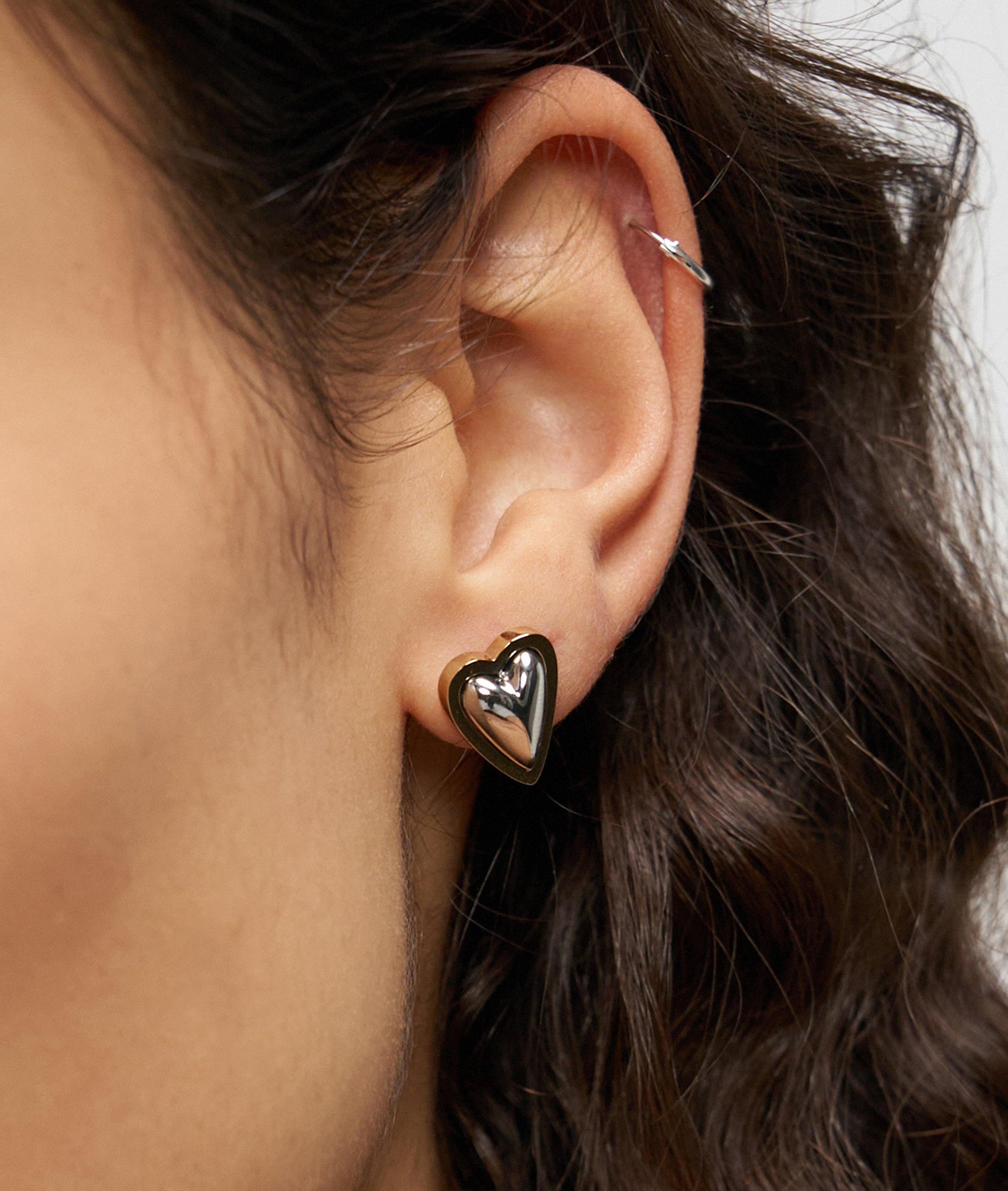 Ohrstecker in gold, schwarz, rosé & silber