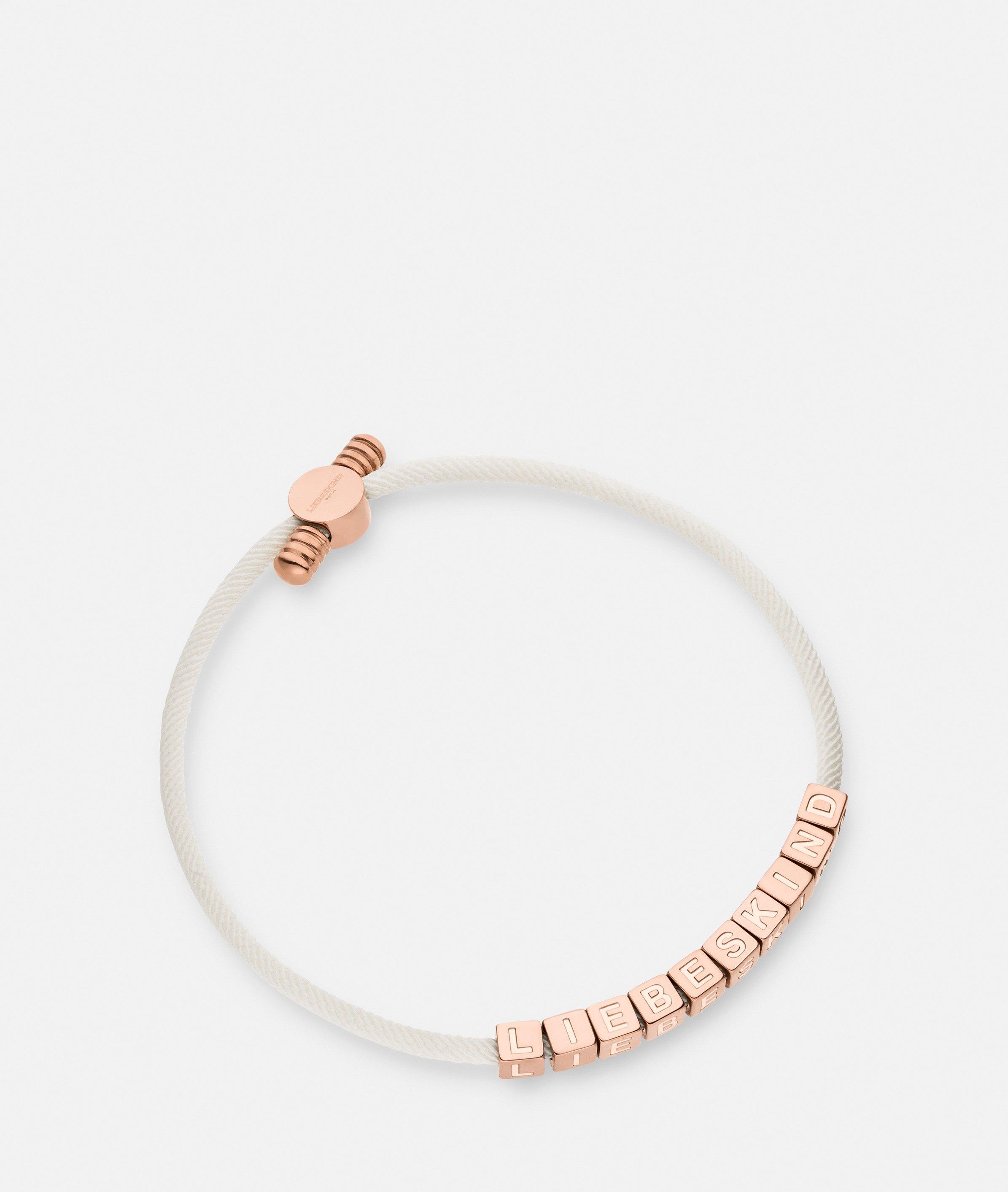 Armband in silber, blau & gold