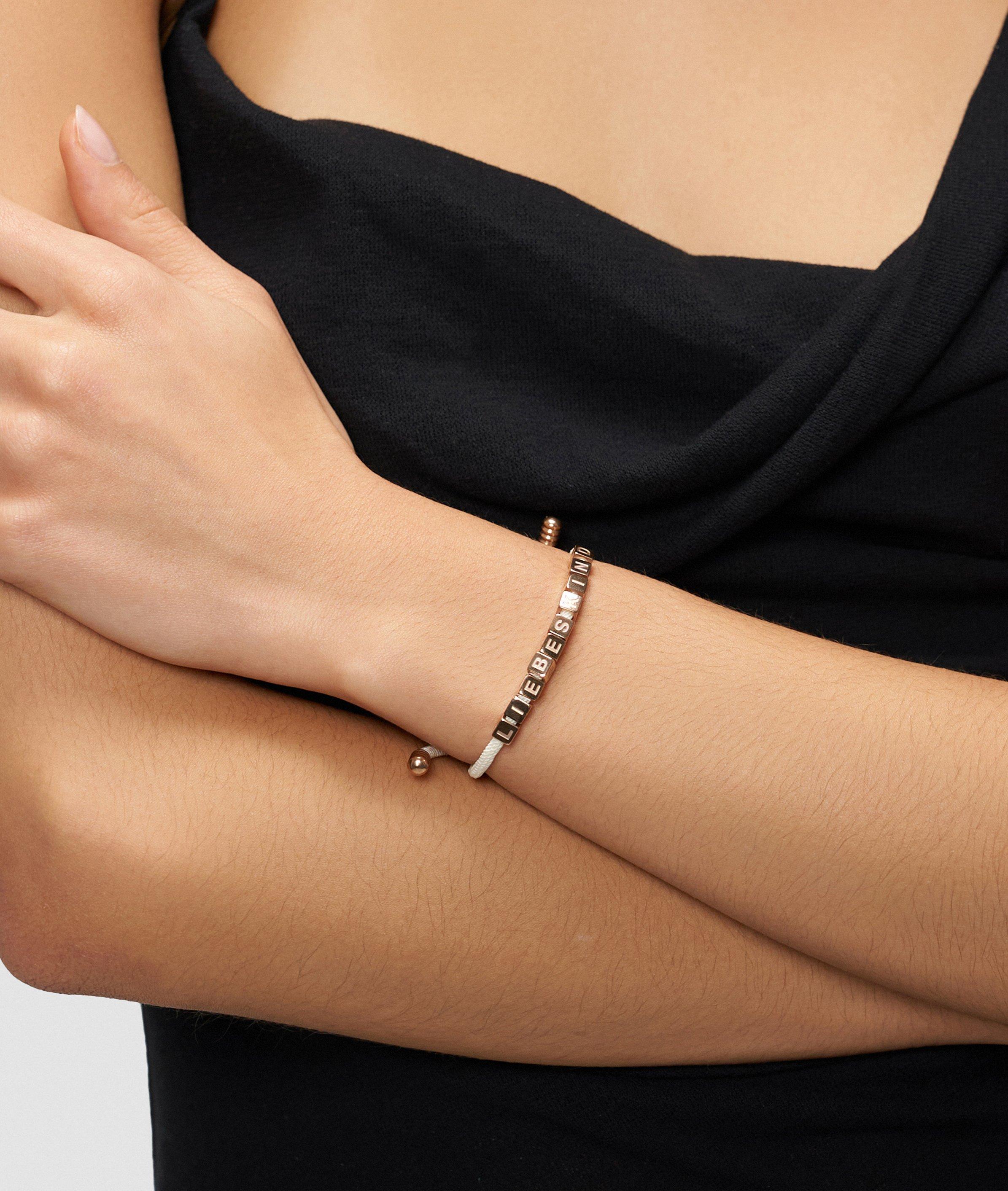 Armband in silber, blau & gold