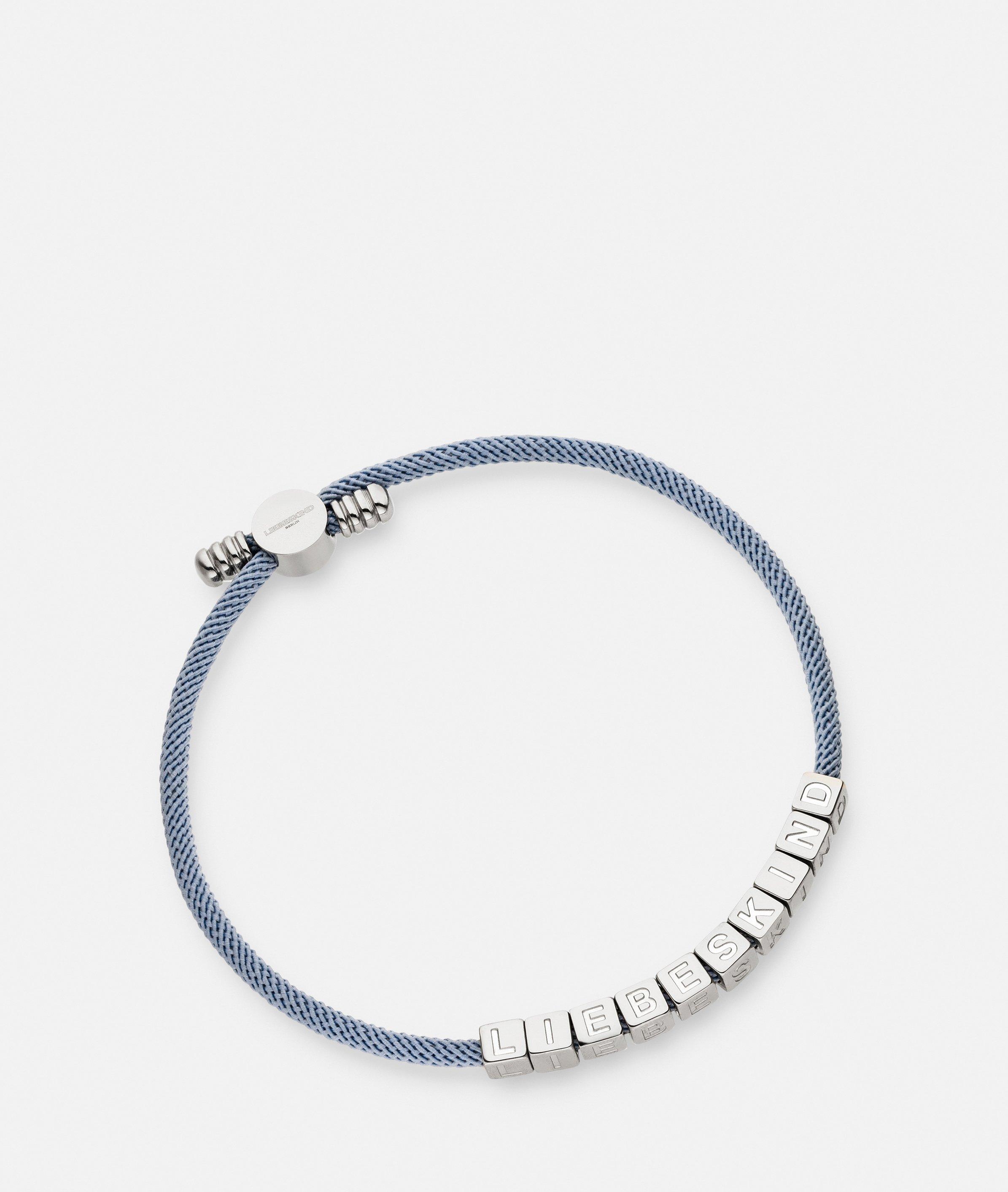 Armband in blau, gold & silber
