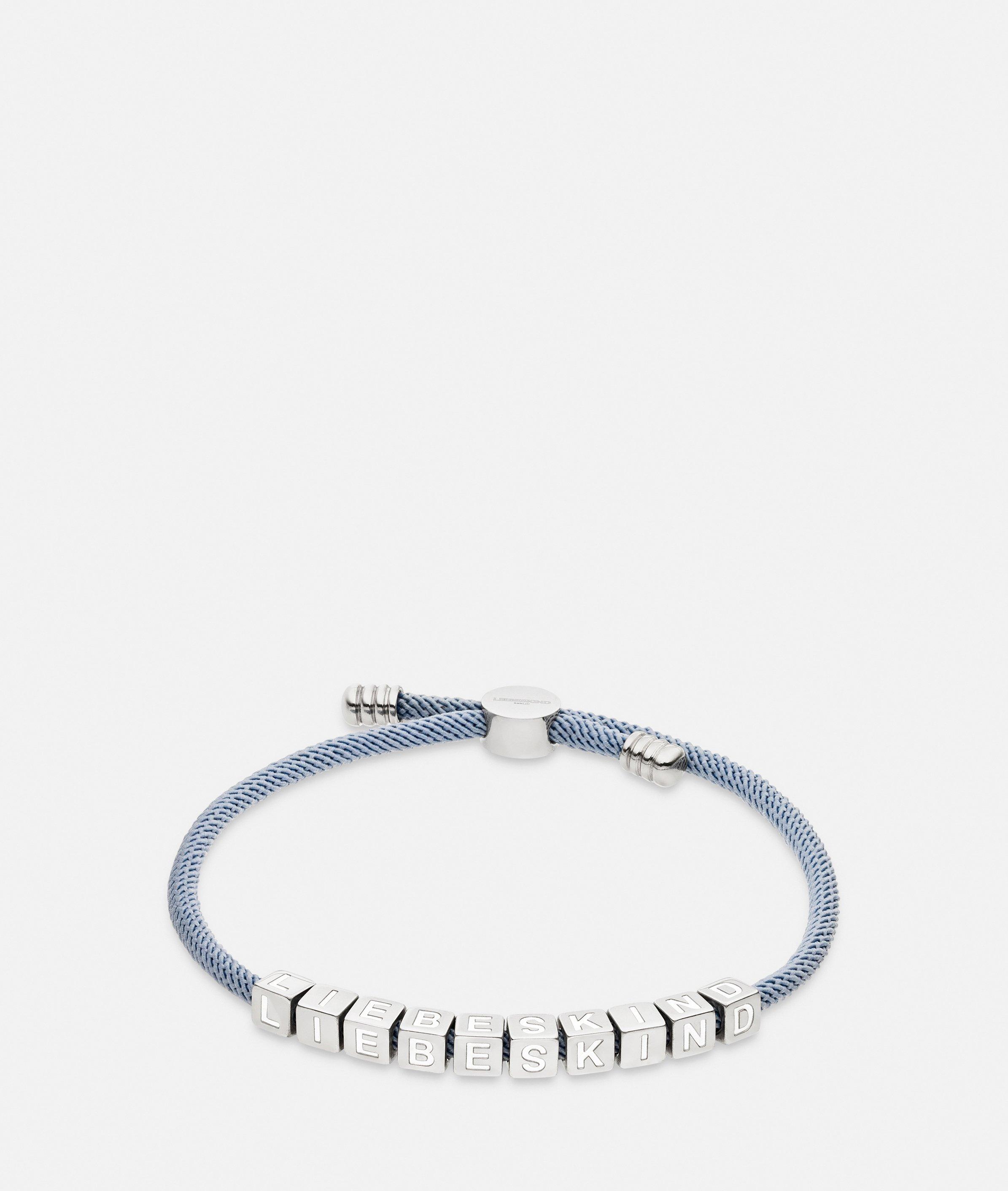 Armband in blau, gold & silber