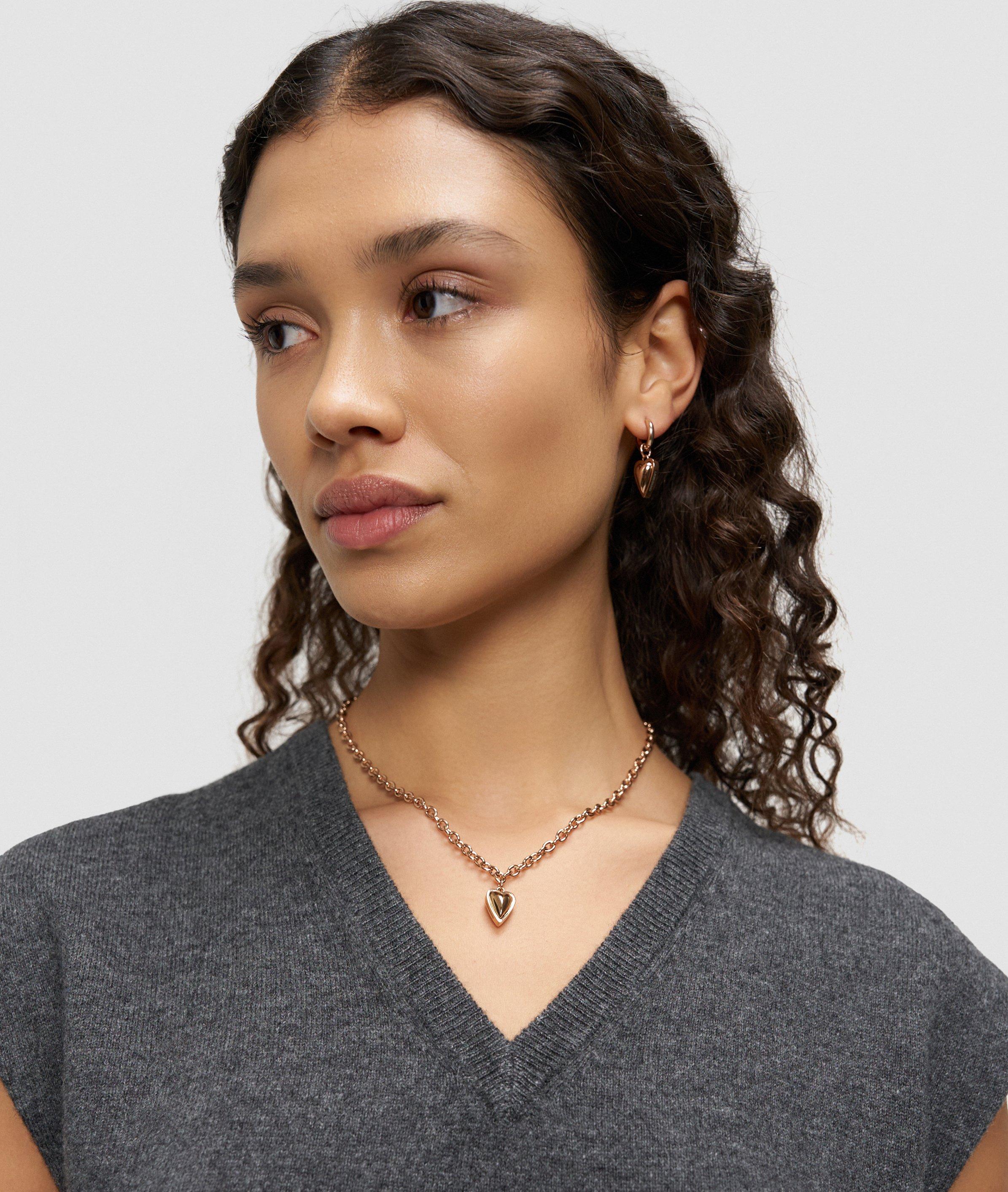 Halskette in rosé, silber, gold & gold