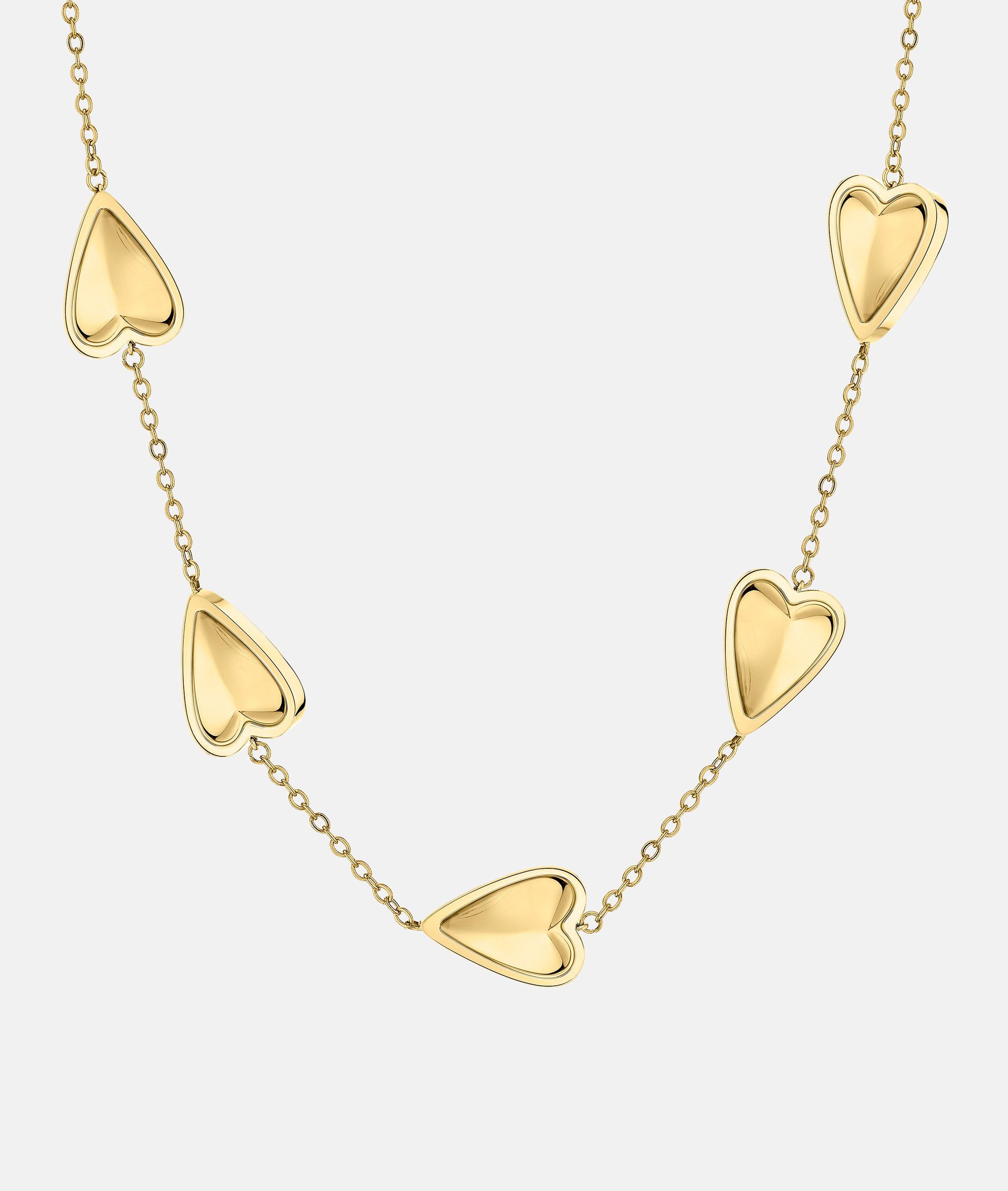 Halskette in gold, rosé, silber & gold