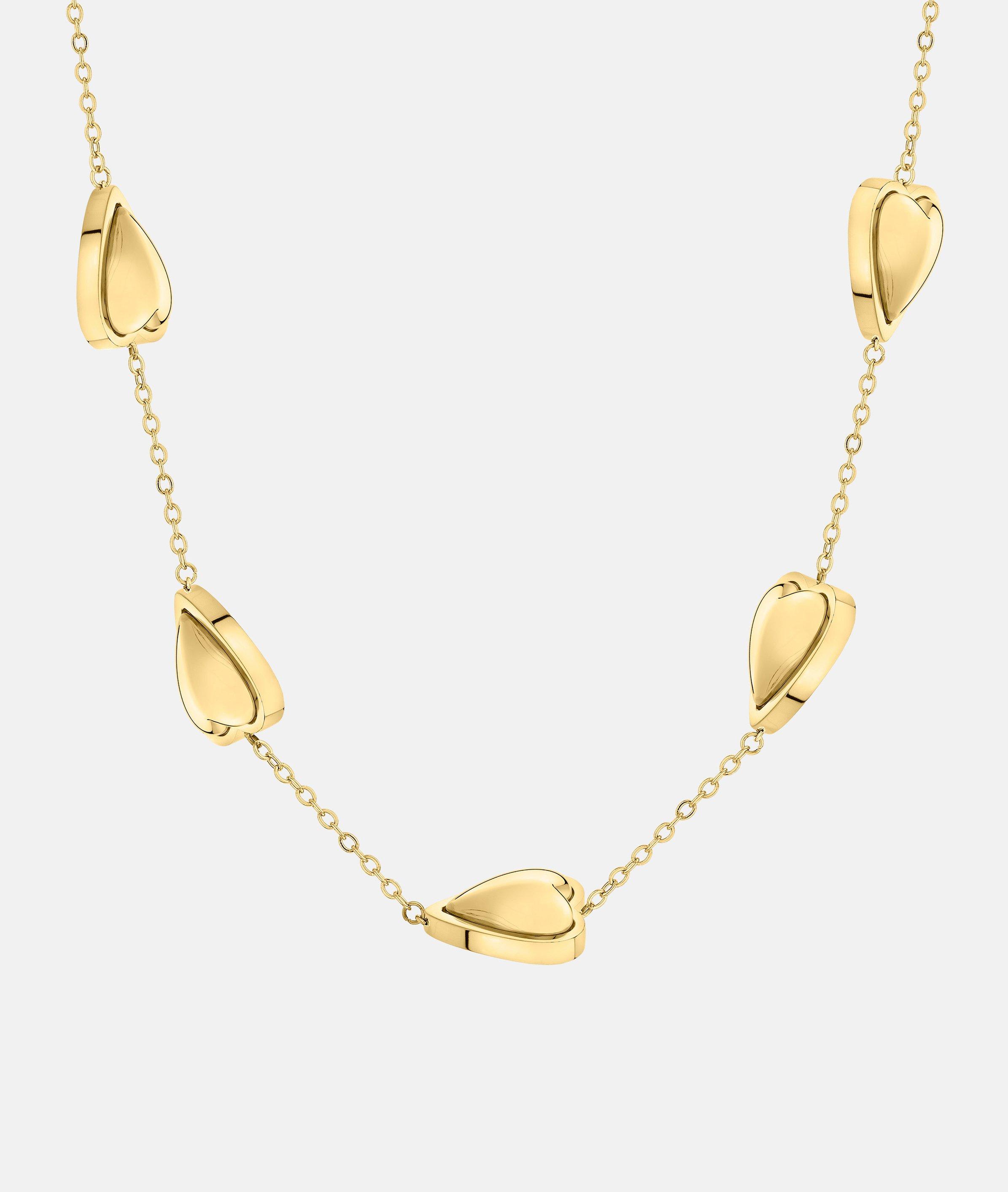 Halskette in gold, rosé, silber & gold