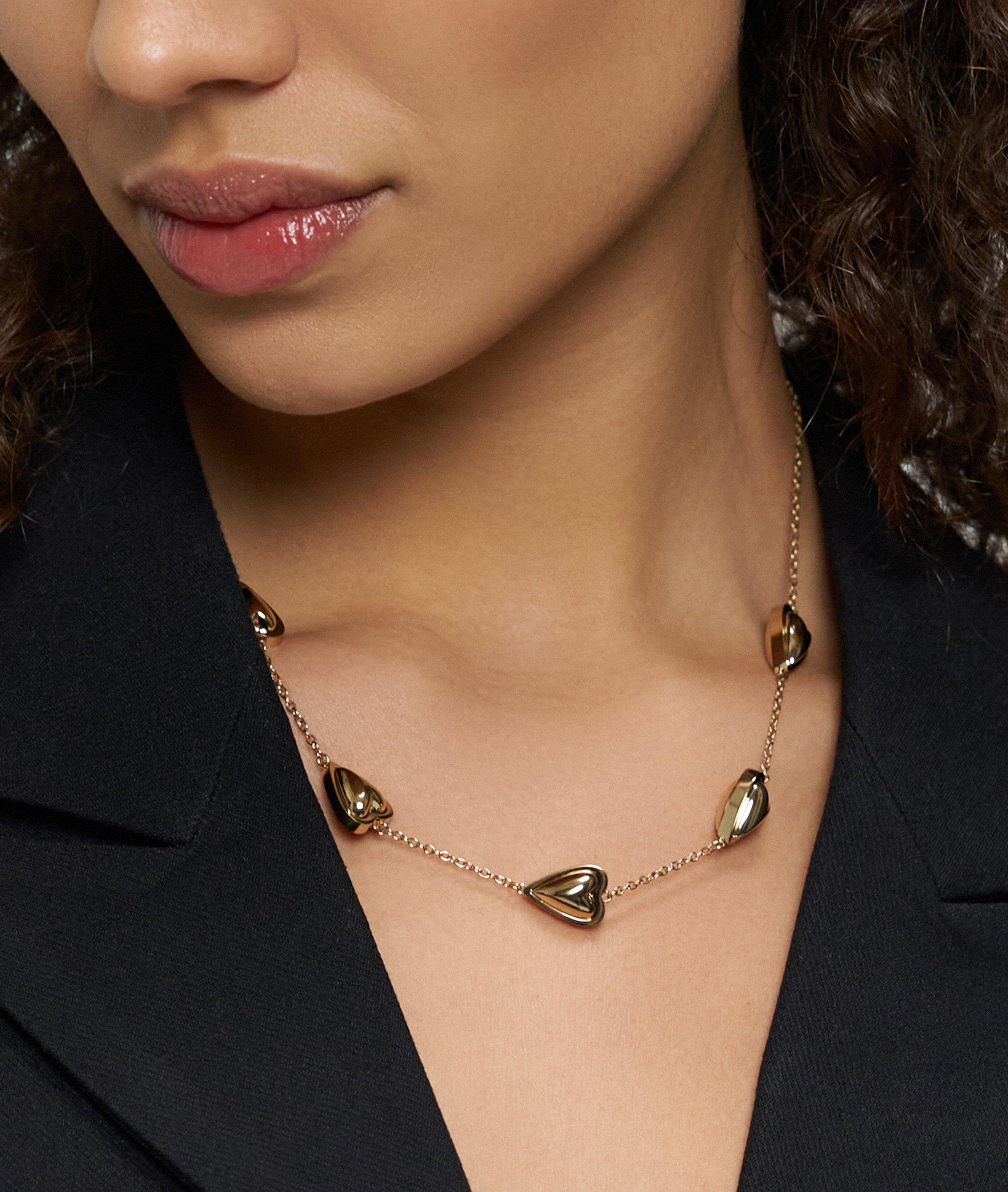 Halskette in gold, rosé, silber & gold