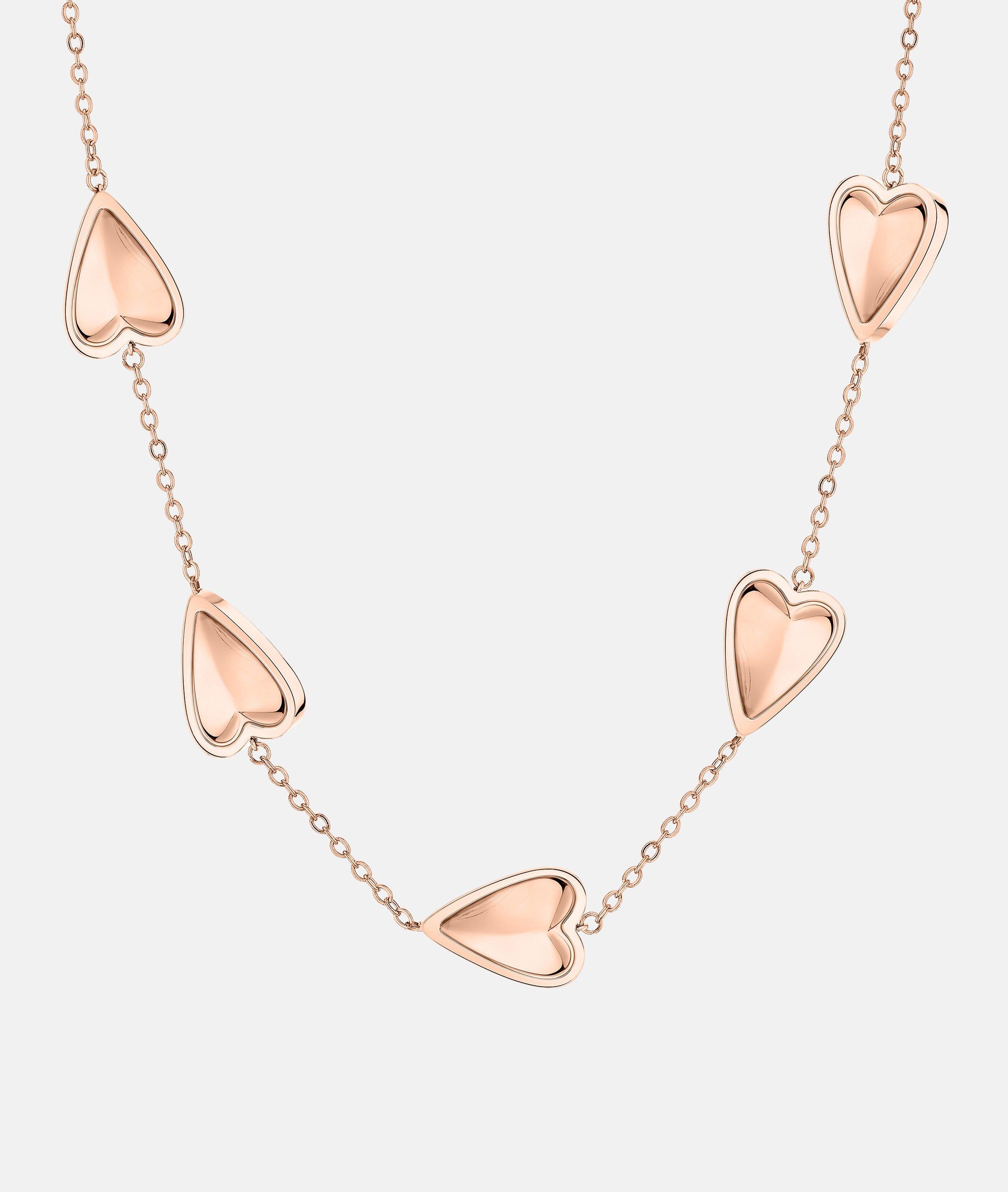 Halskette in rosé, gold, silber & gold